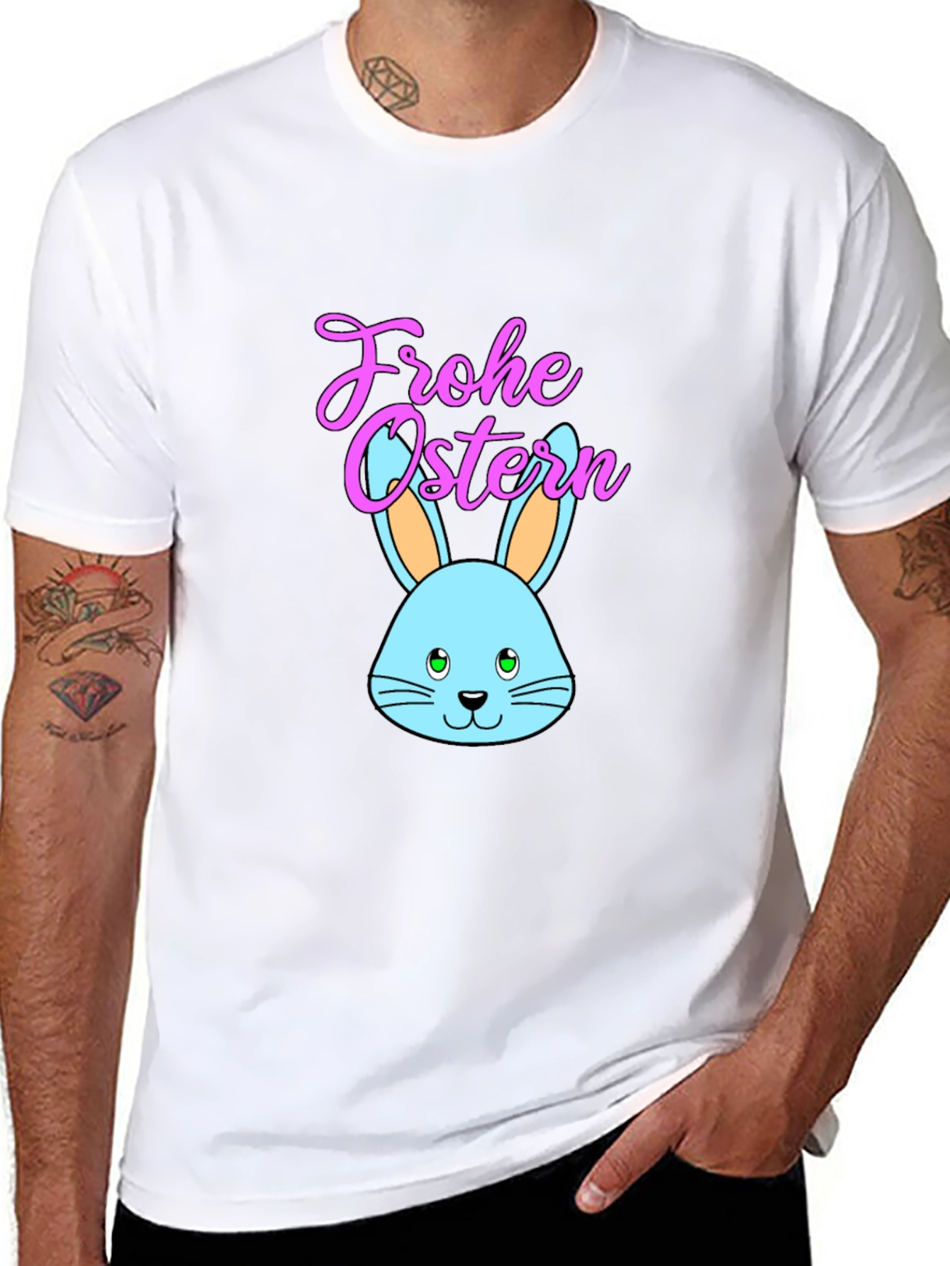 Frohe Ostern Bunny T-Shirt - Easter Rabbit Tee