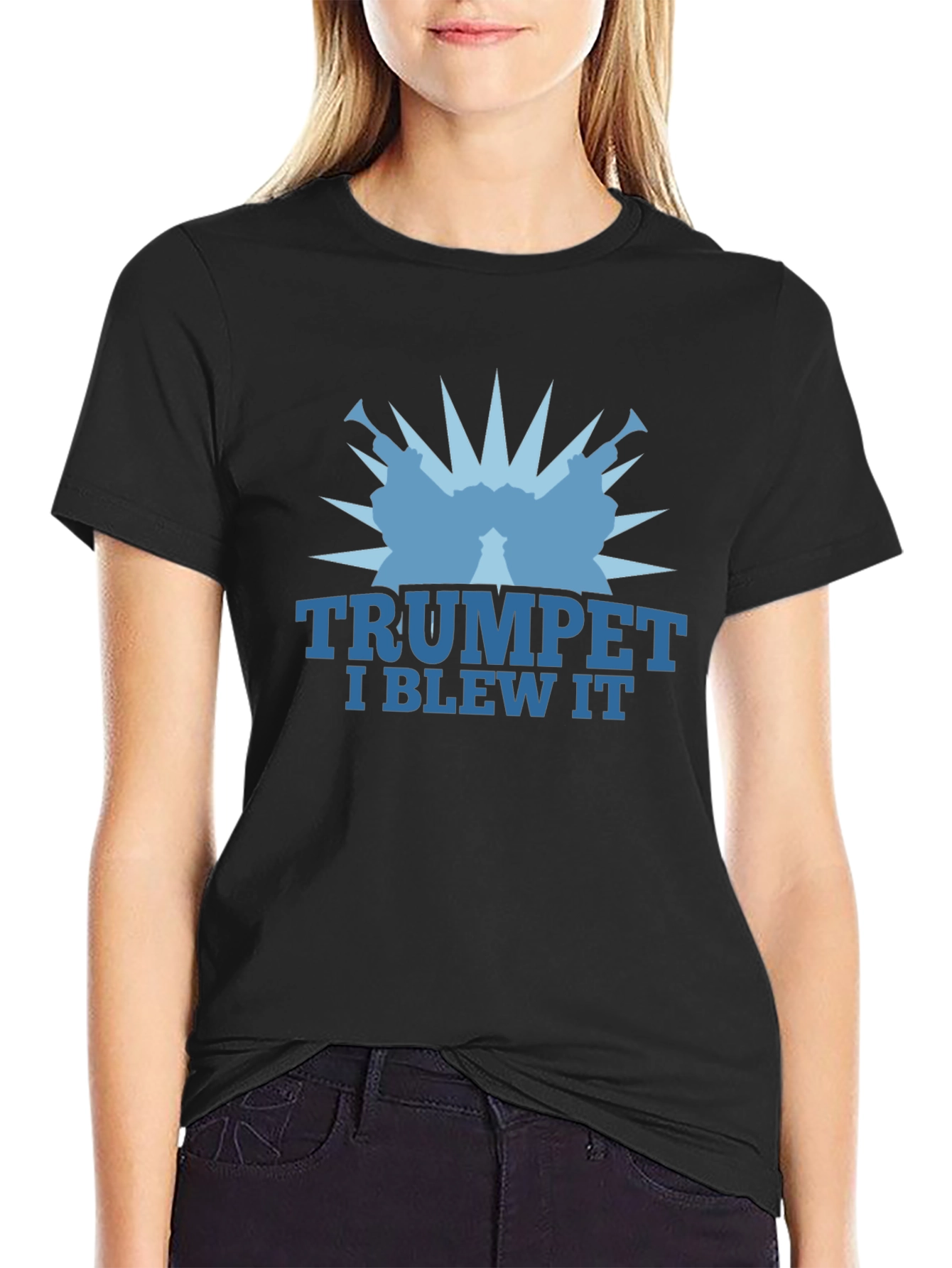 Trumpet I Blew It Graphic Tee - Black