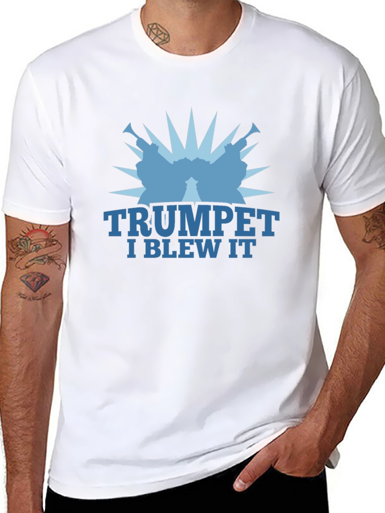 Trumpet I Blew It Graphic Tee - Black