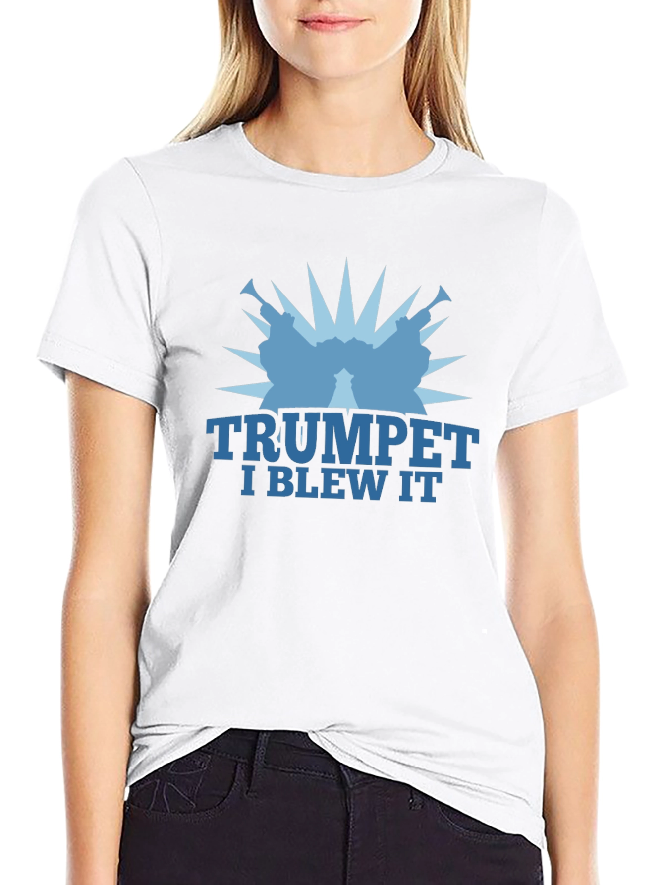 Trumpet I Blew It Graphic Tee - Black
