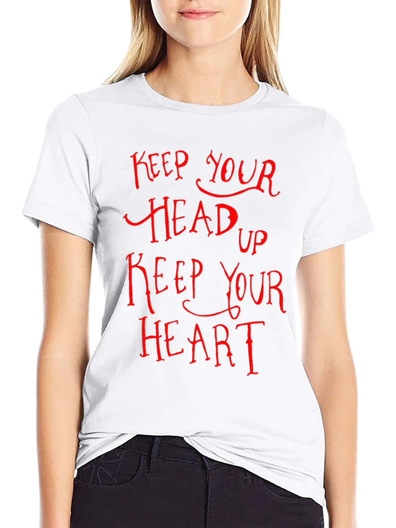 Keep Your Head Up Graphic Tee - Black