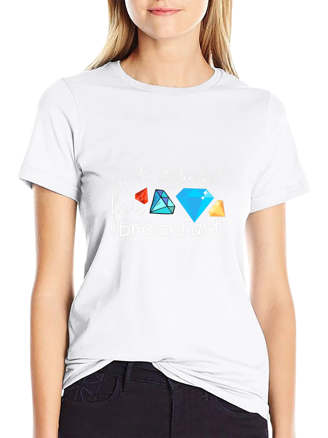 Diamond Breakfast T-Shirt - Black Graphic Tee