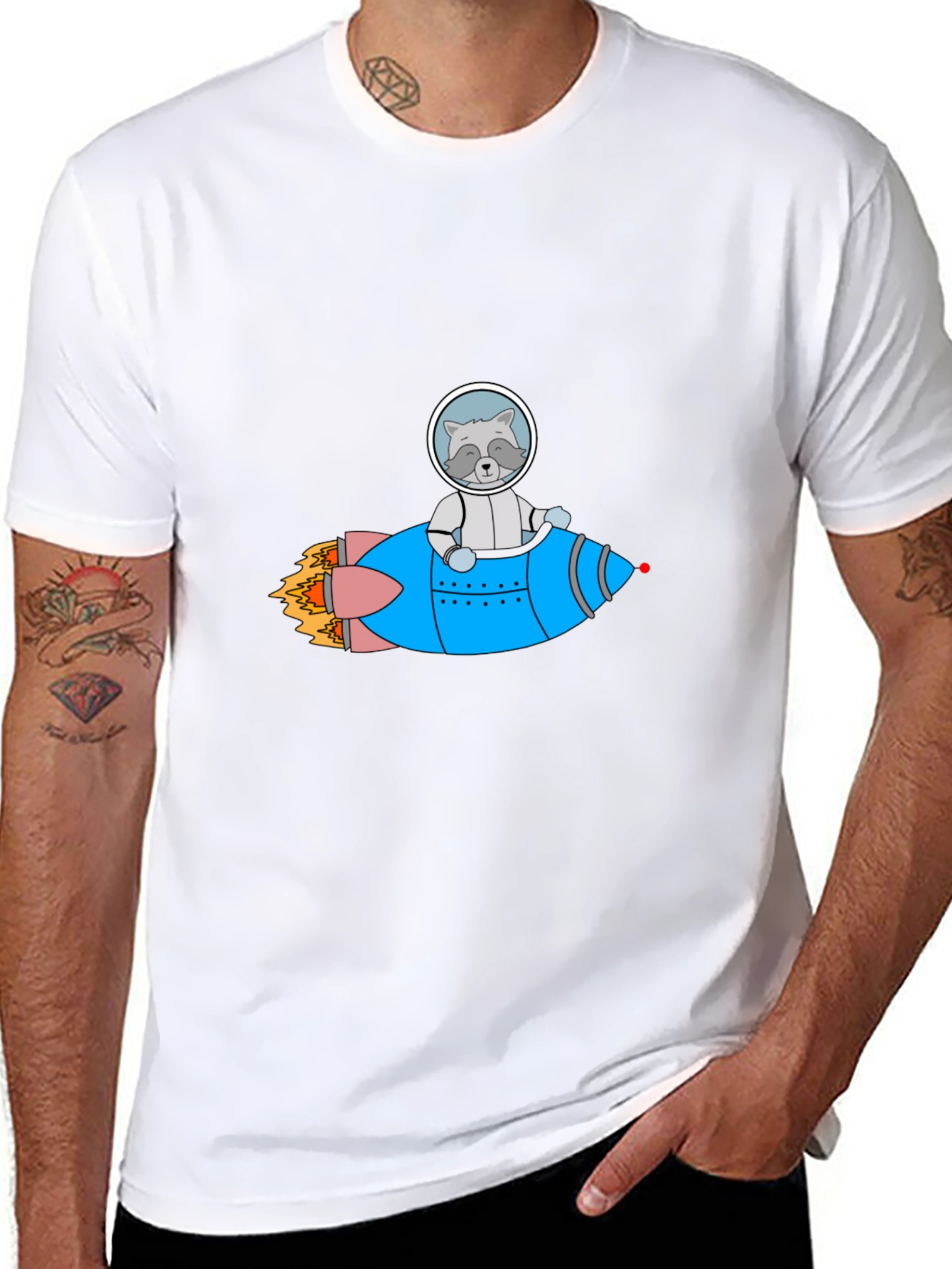 Rocket Raccoon Graphic Tee - Black
