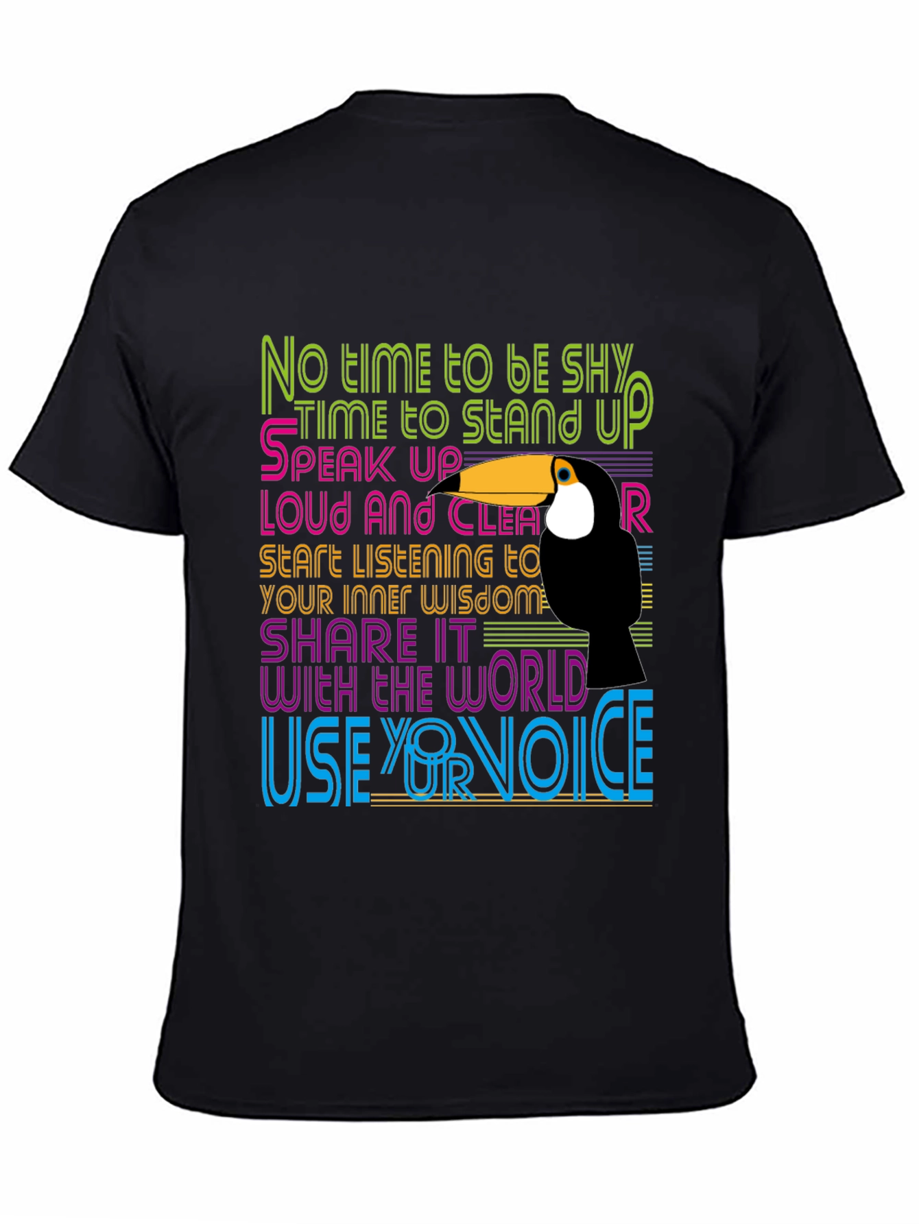 Empowering Toucan Graphic T-Shirt - Use Your Voice