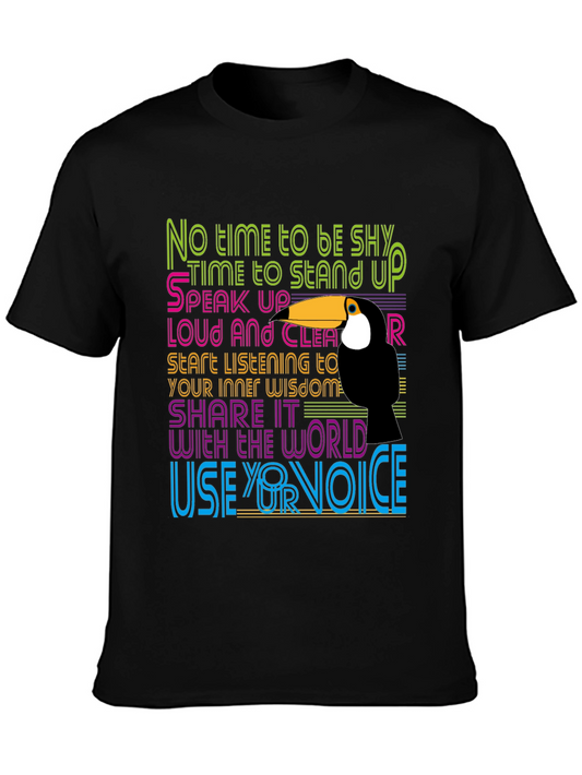 Empowering Toucan Graphic T-Shirt - Use Your Voice