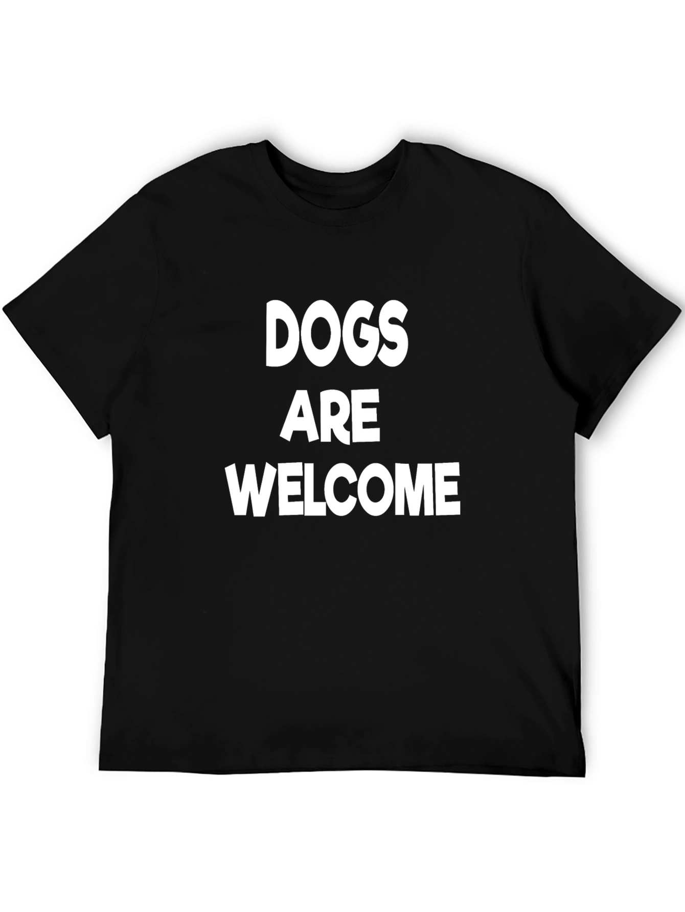 Dogs Are Welcome Graphic Tee - Black Unisex Shirt