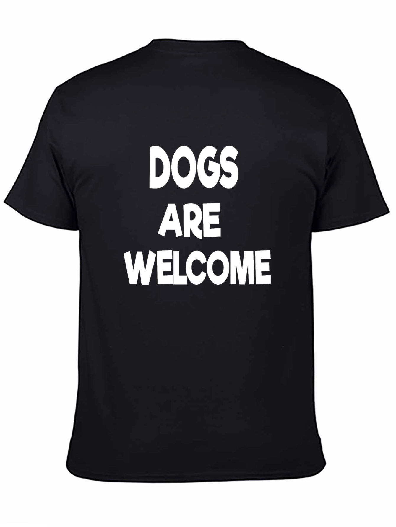 Dogs Are Welcome Graphic Tee - Black Unisex Shirt