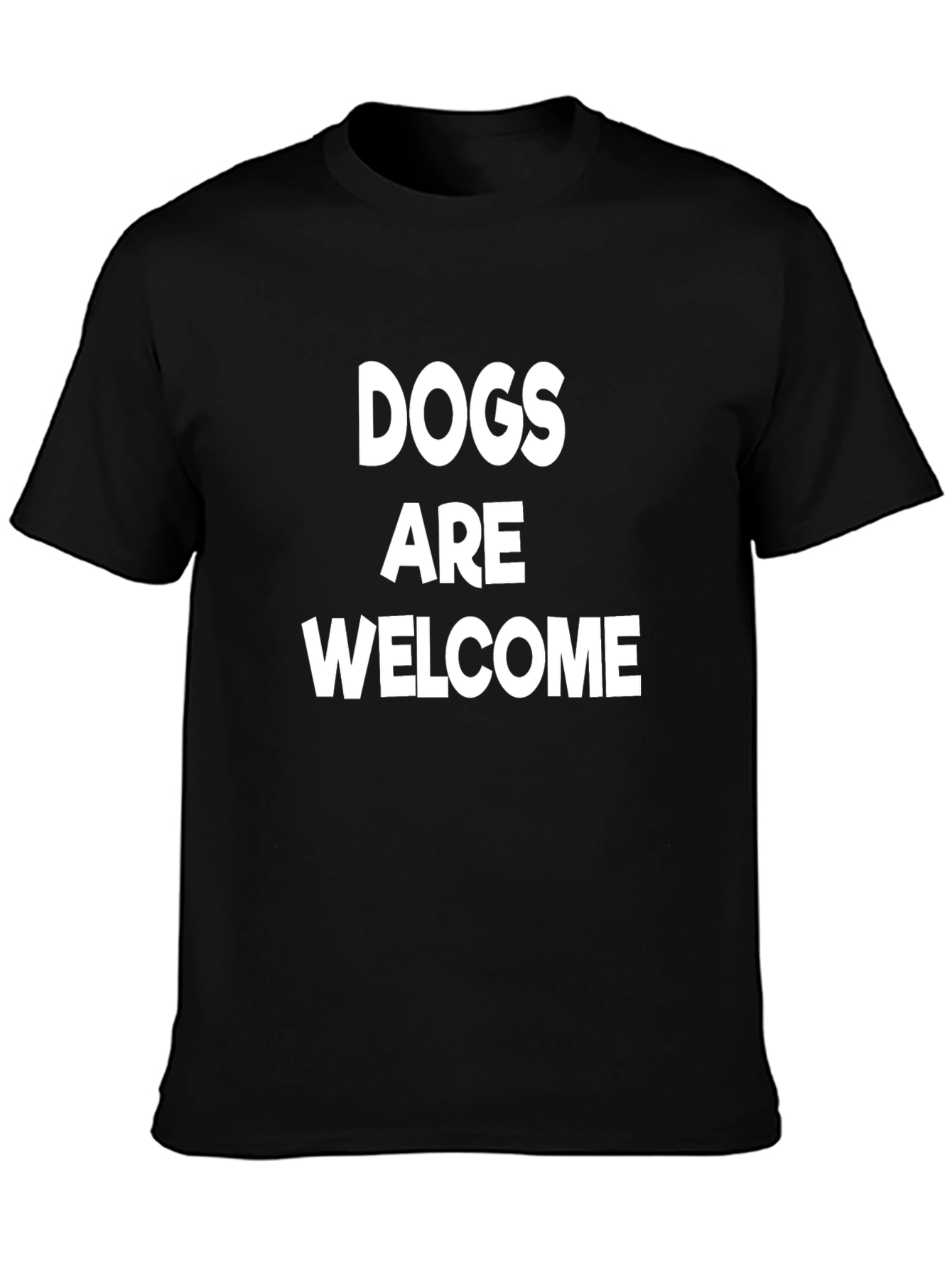 Dogs Are Welcome Graphic Tee - Black Unisex Shirt