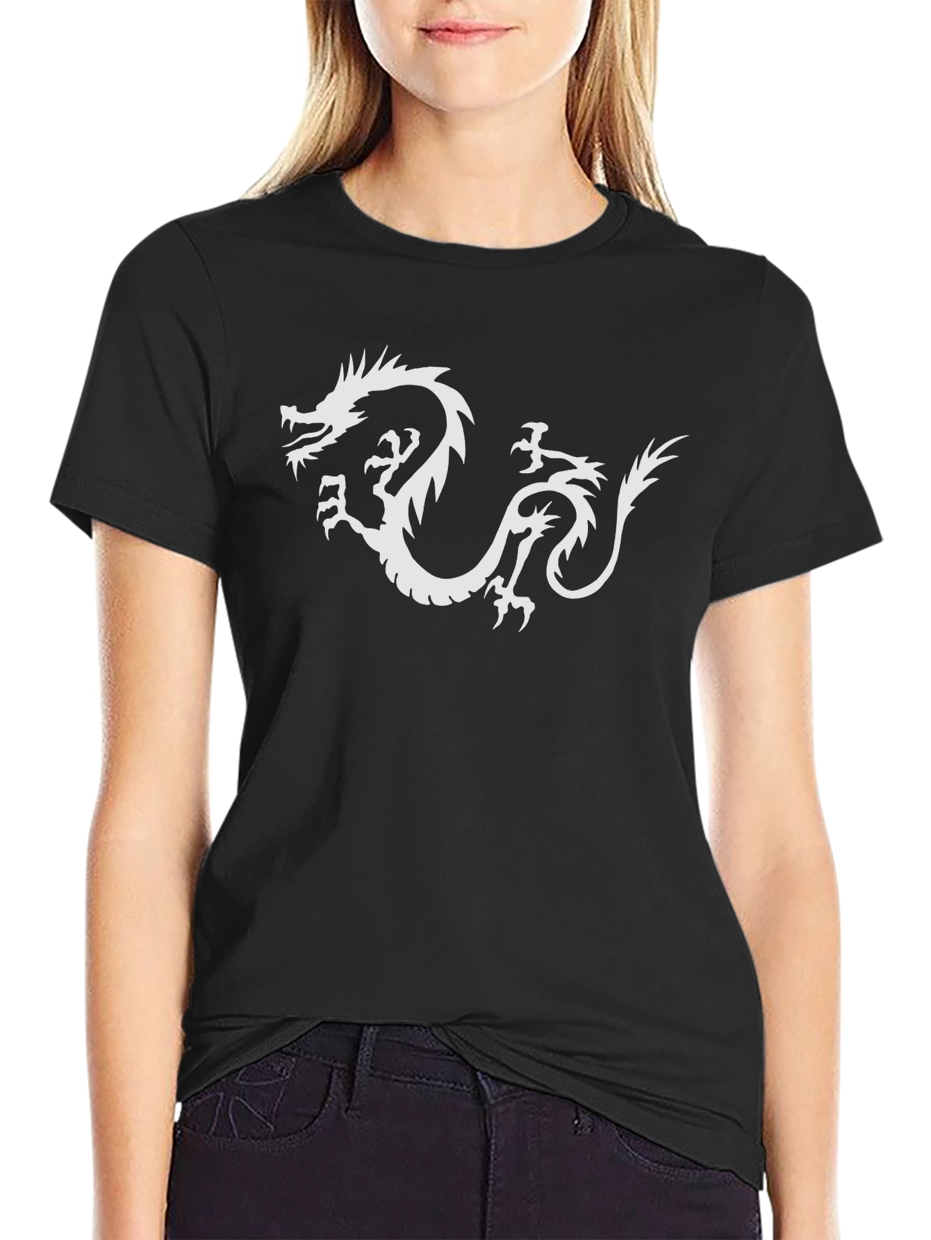 Dragon Graphic Tee - Black Short Sleeve Shirt