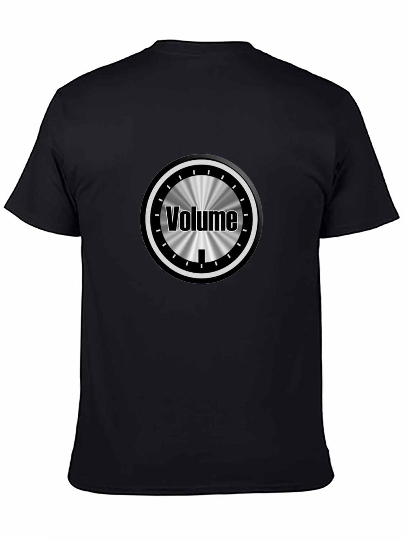 Volume Knob Graphic Tee - Black Cotton T-Shirt