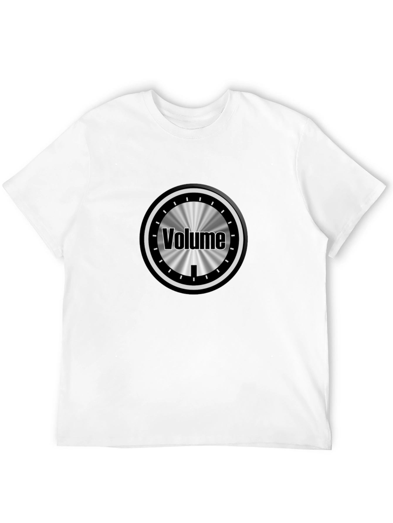 Volume Knob Graphic Tee - Black Cotton T-Shirt