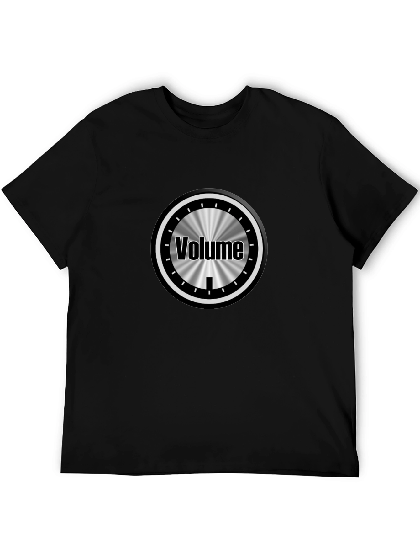 Volume Knob Graphic Tee - Black Cotton T-Shirt