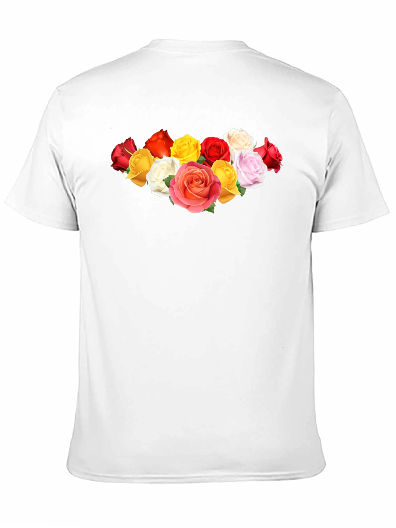 Floral Rose Graphic Black Tee