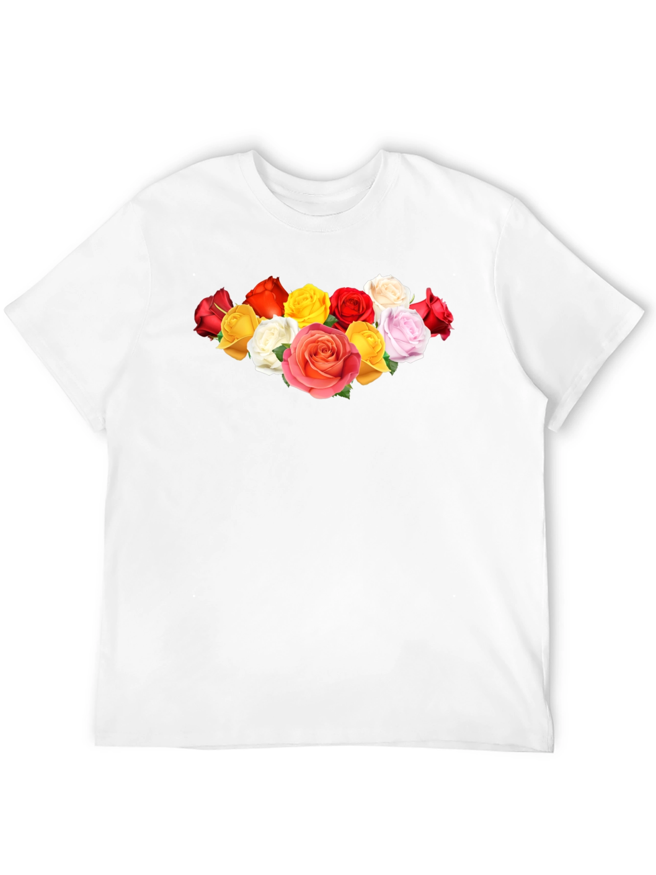 Floral Rose Graphic Black Tee