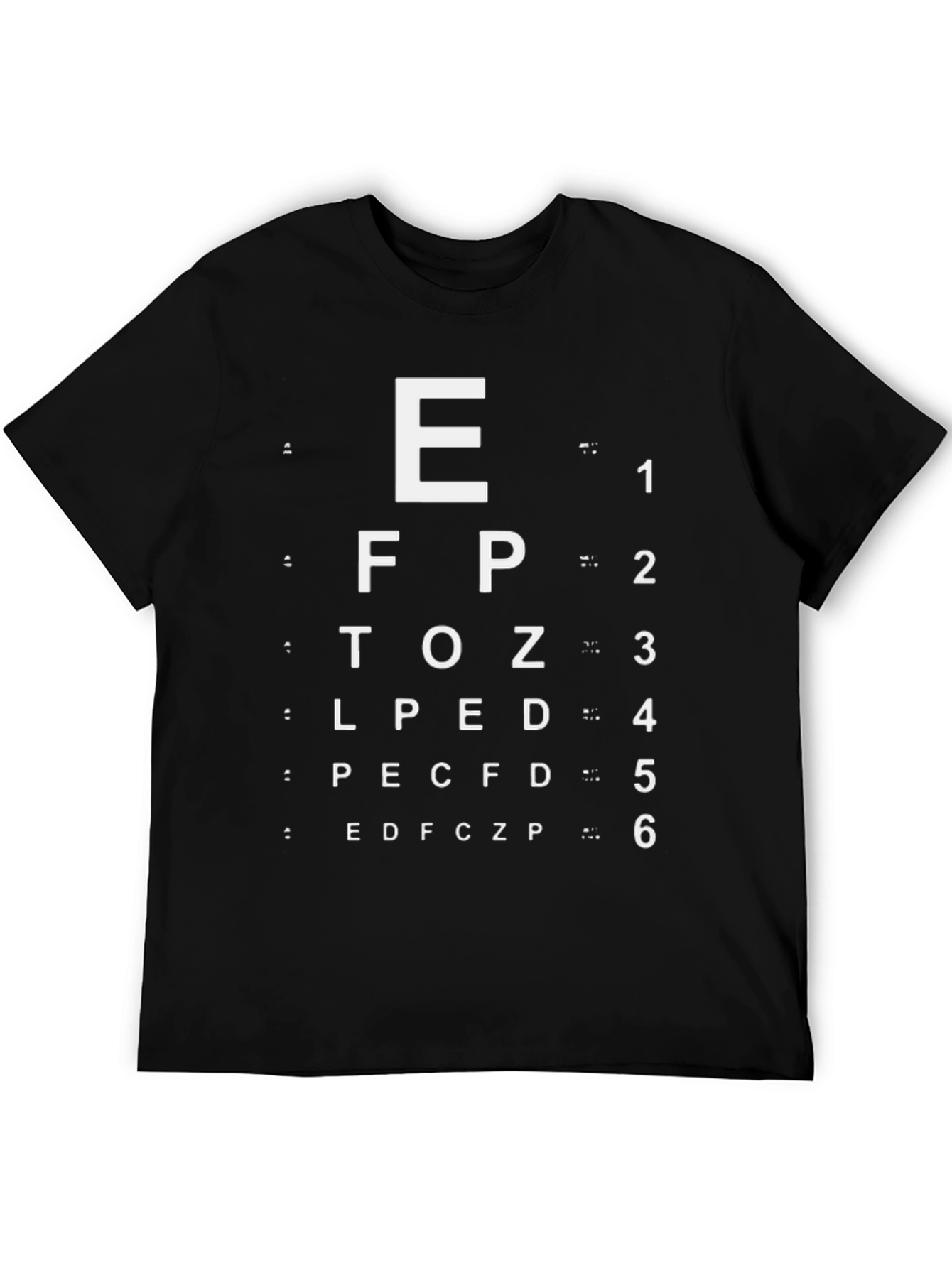 Eye Chart Graphic Tee - Vision Test Novelty Shirt