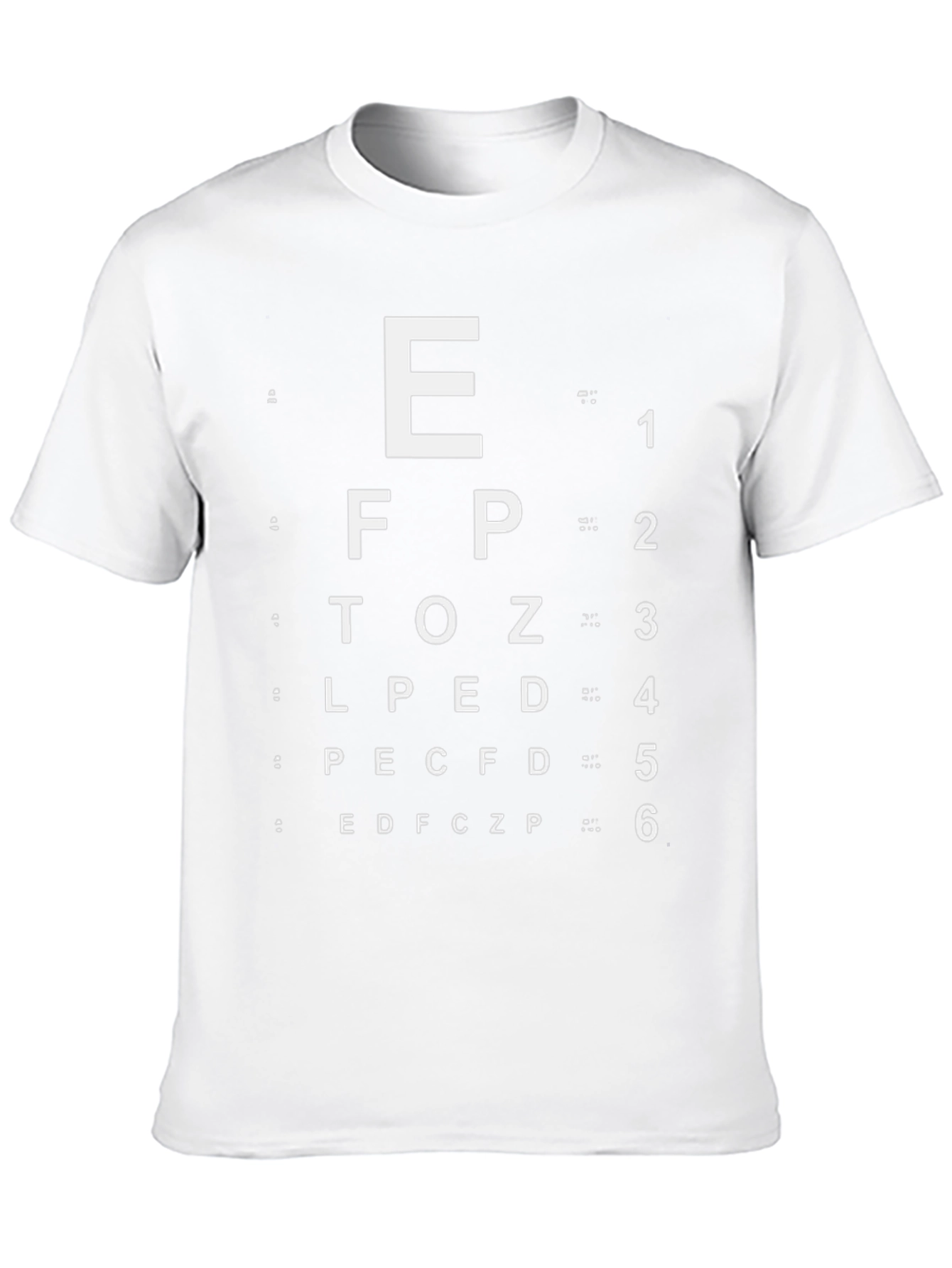 Eye Chart Graphic Tee - Vision Test Novelty Shirt
