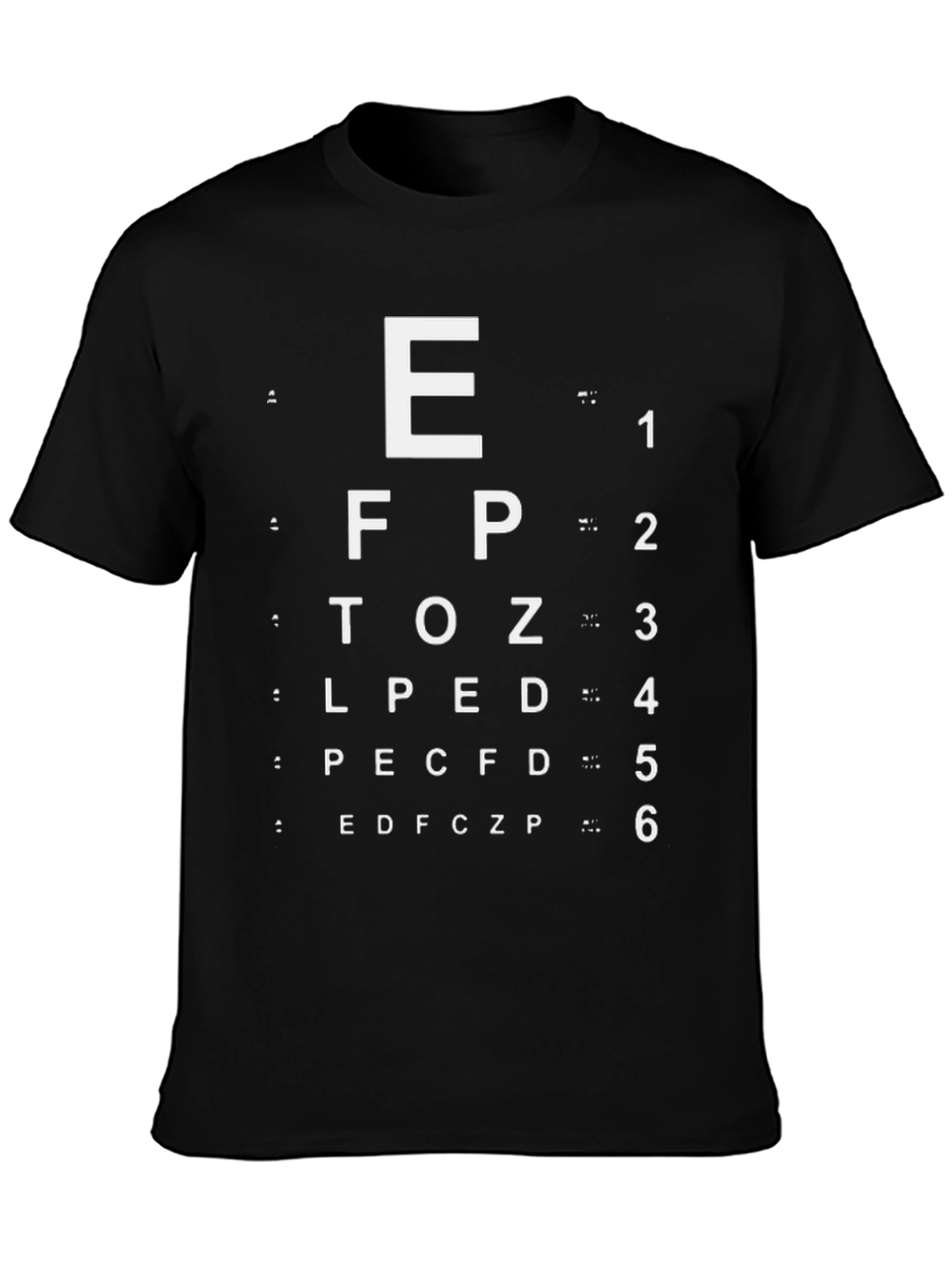 Eye Chart Graphic Tee - Vision Test Novelty Shirt