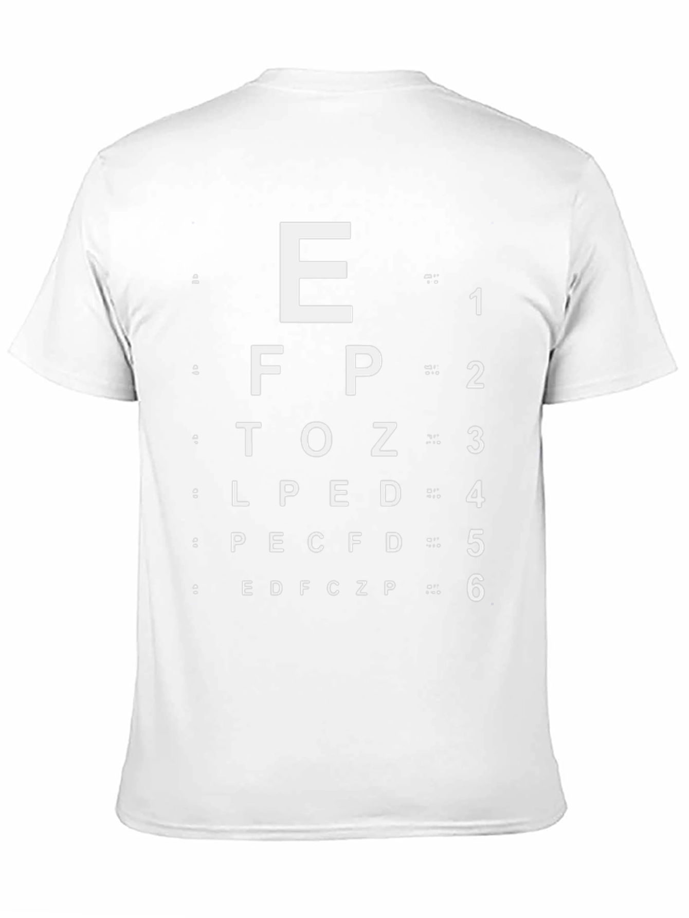 Eye Chart Graphic Tee - Vision Test Novelty Shirt