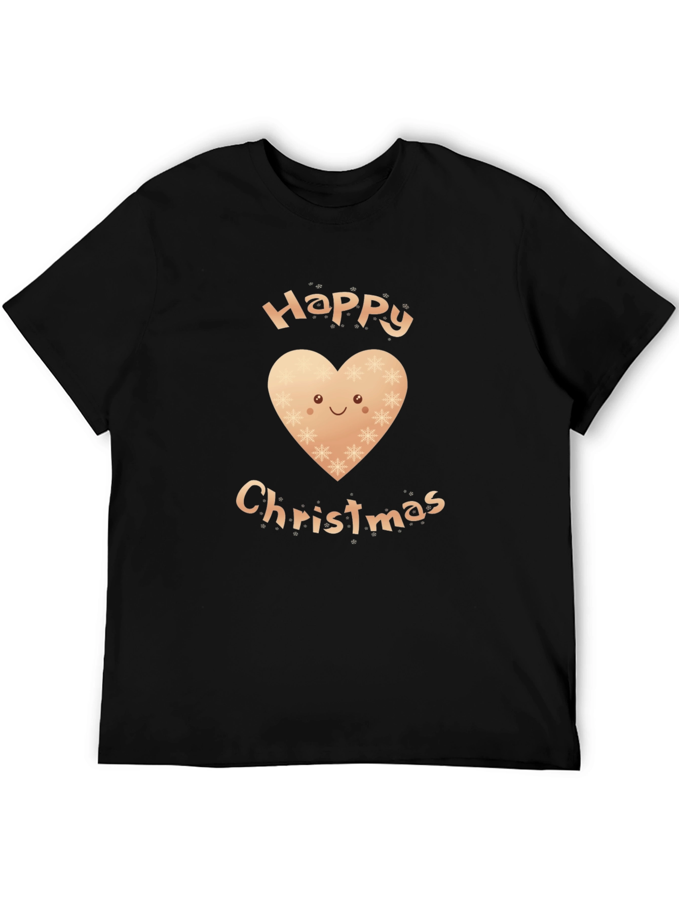 Festive Happy Christmas Heart Graphic T-Shirt