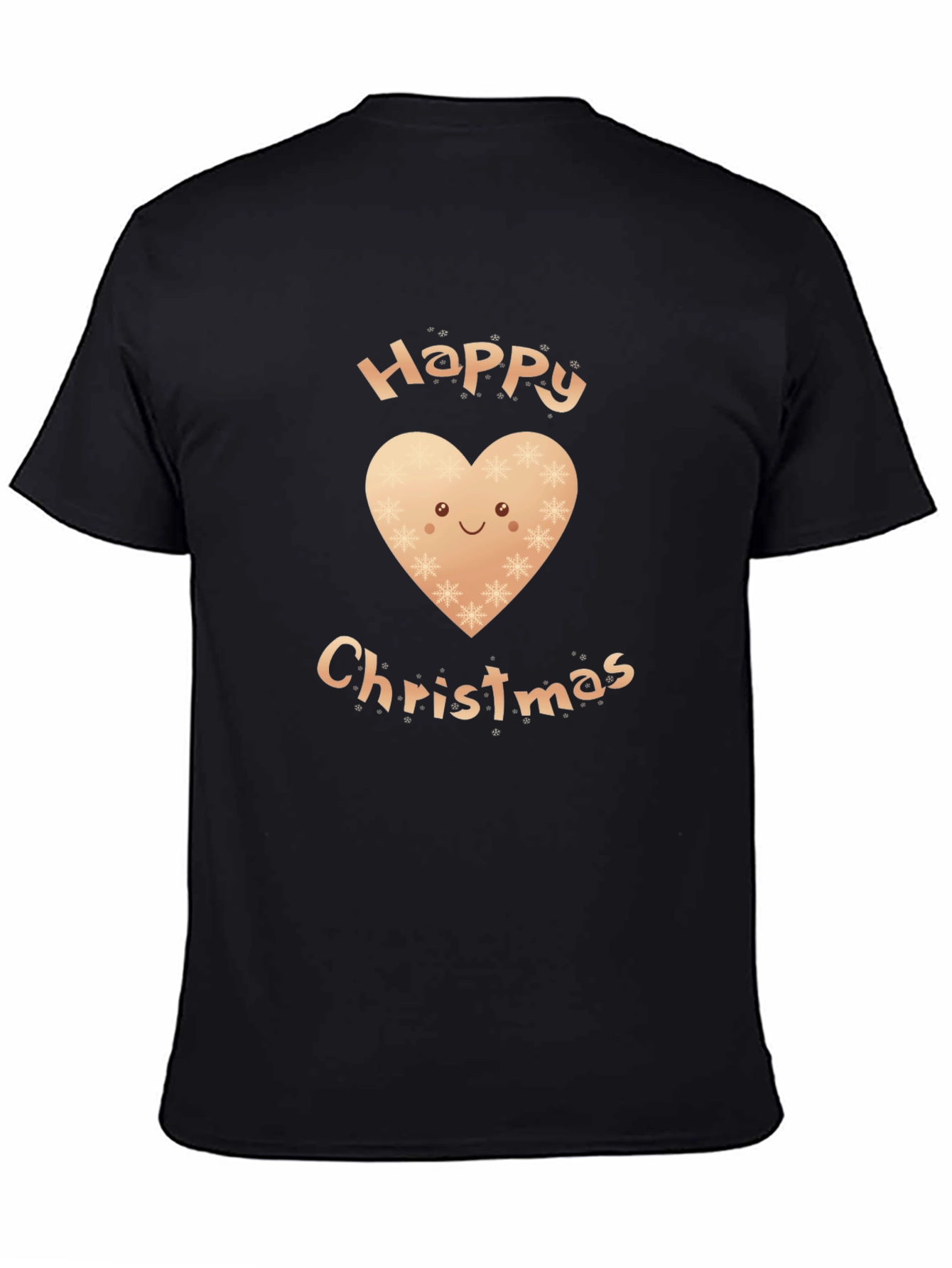 Festive Happy Christmas Heart Graphic T-Shirt