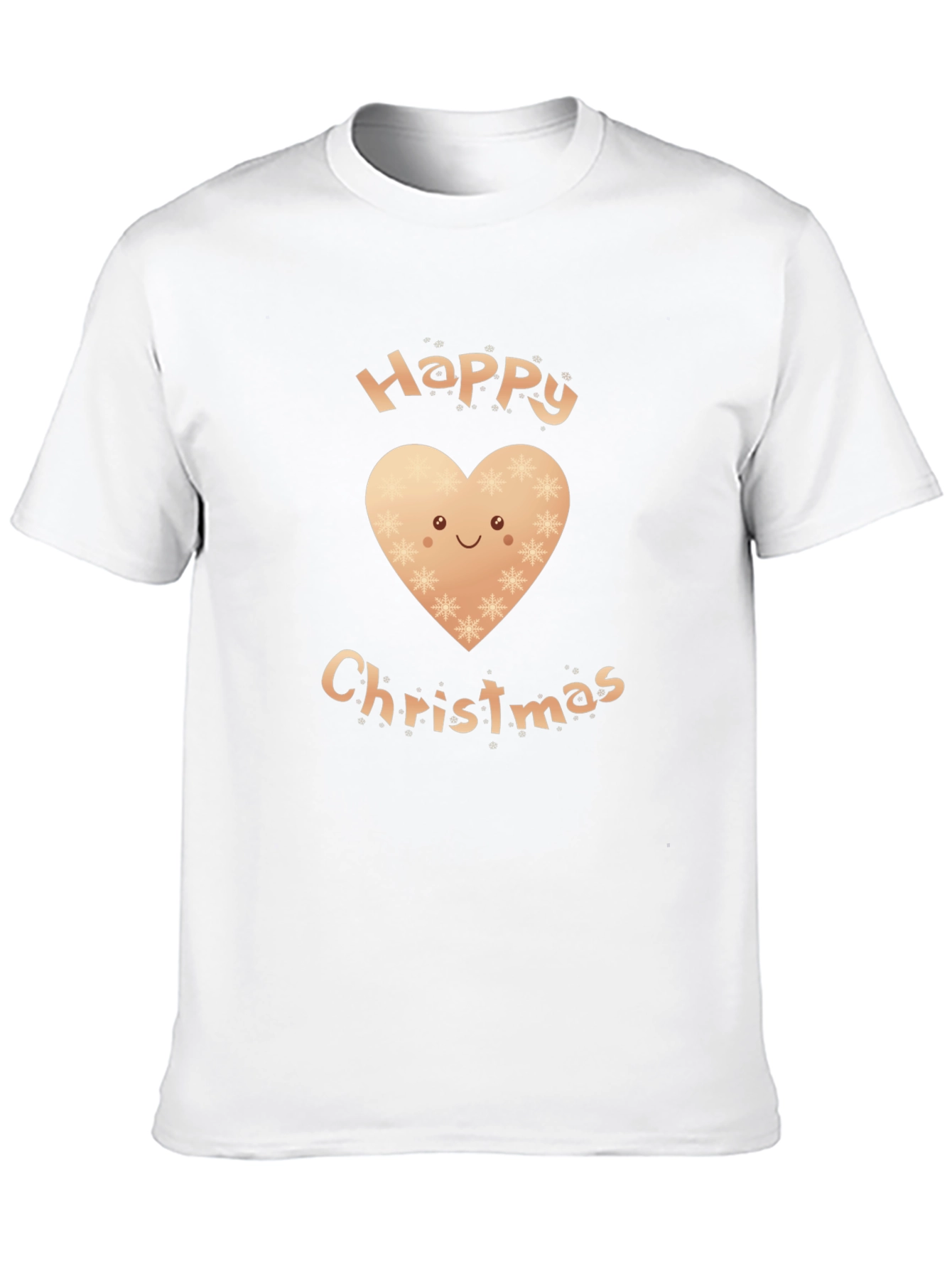 Festive Happy Christmas Heart Graphic T-Shirt