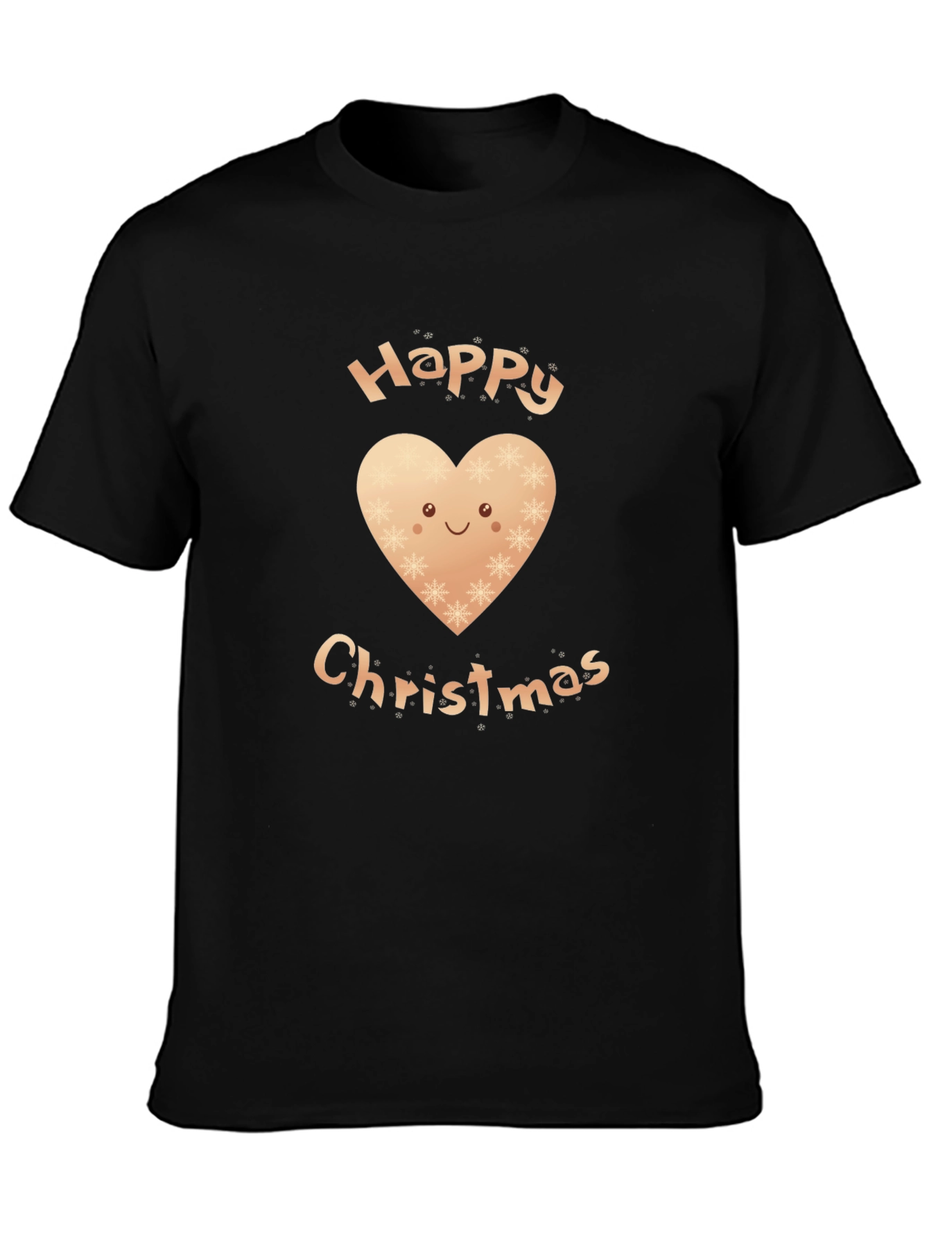 Festive Happy Christmas Heart Graphic T-Shirt