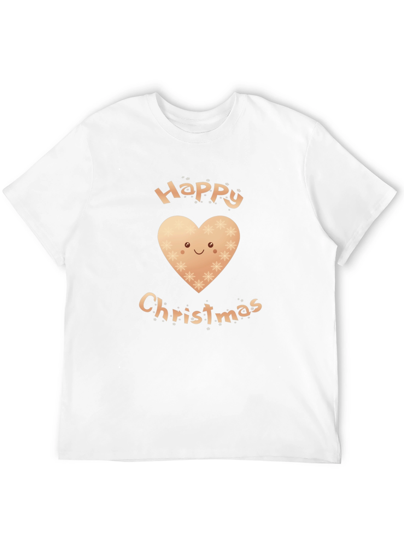 Festive Happy Christmas Heart Graphic T-Shirt