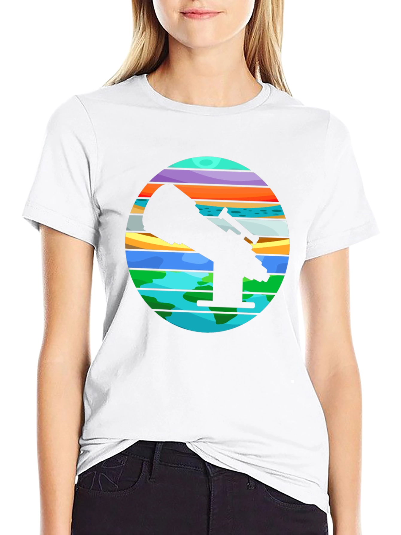 Telescope Graphic Tee - Explore the Universe!