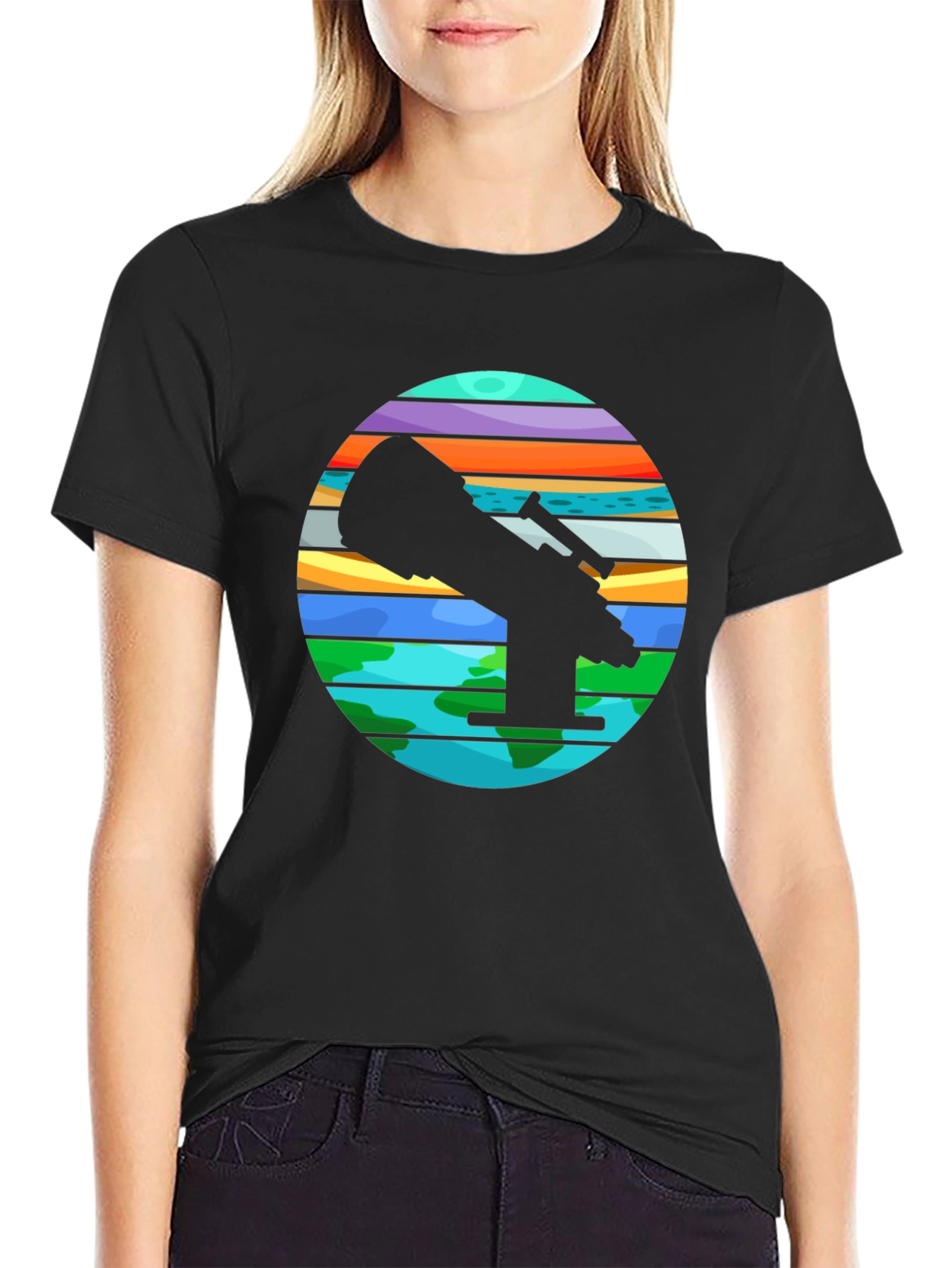 Telescope Graphic Tee - Explore the Universe!