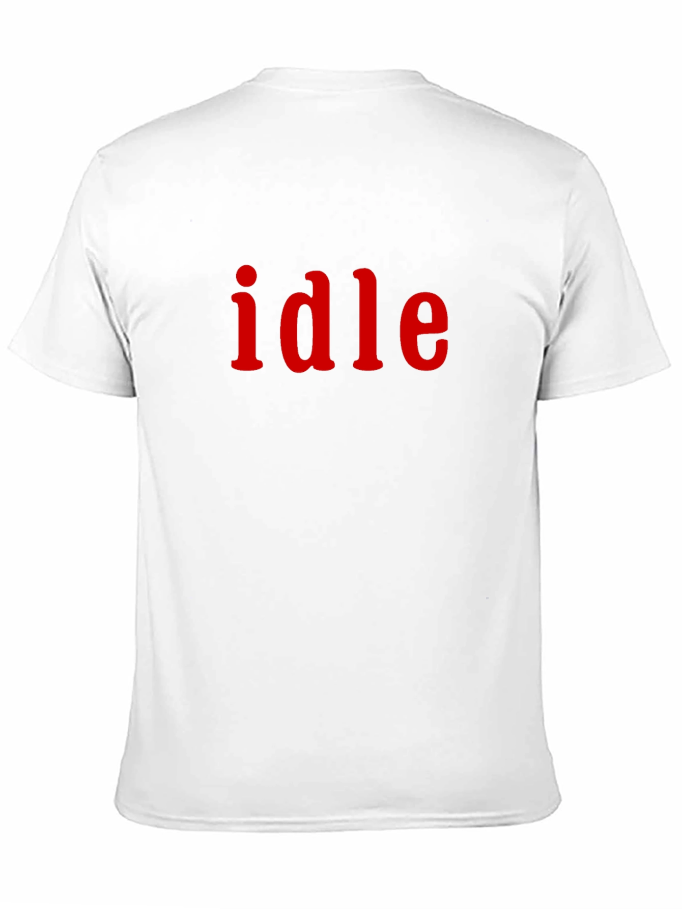 Idle T-Shirt - Red Text on Black