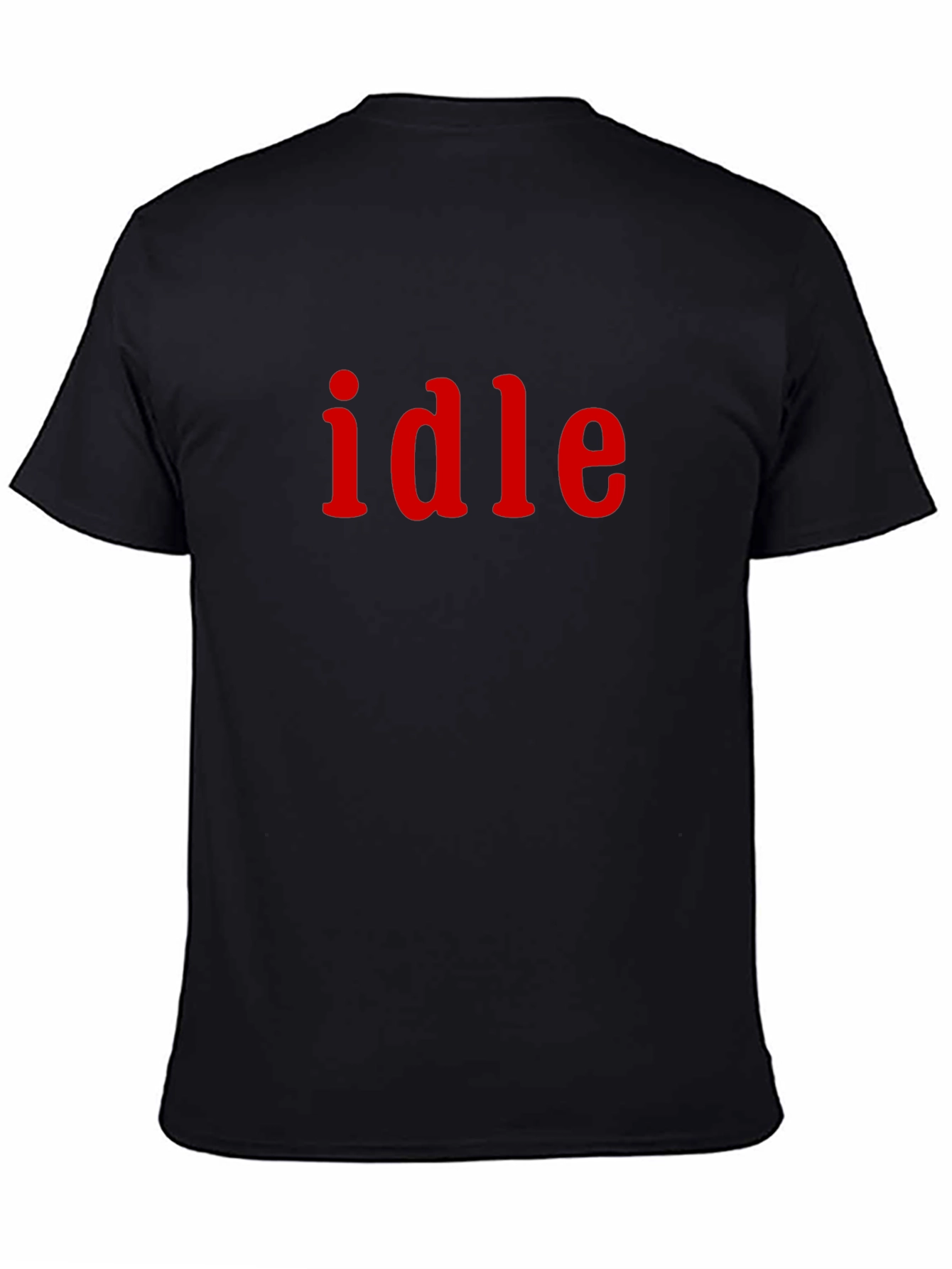 Idle T-Shirt - Red Text on Black