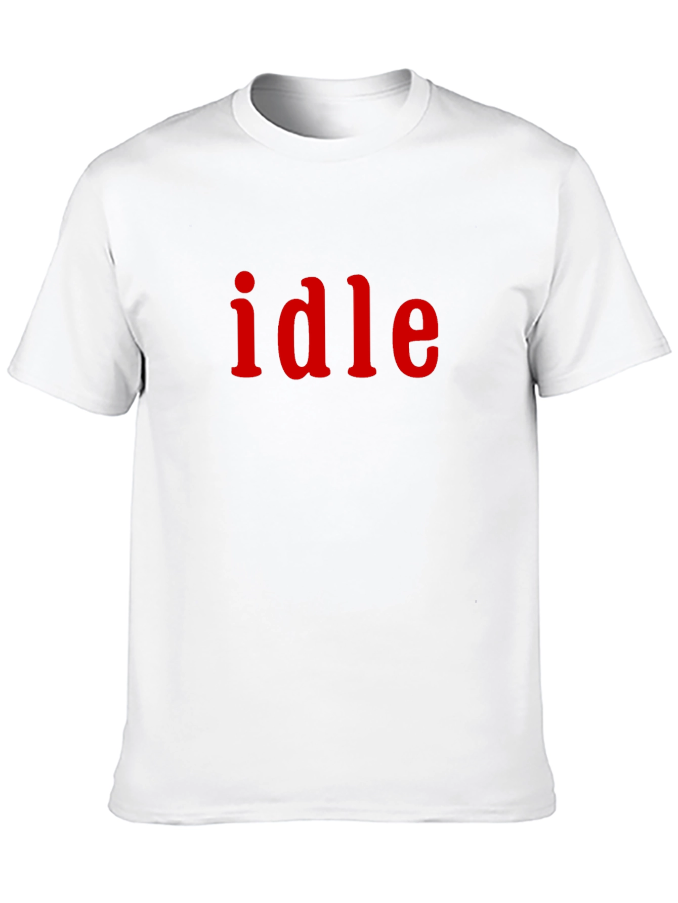 Idle T-Shirt - Red Text on Black