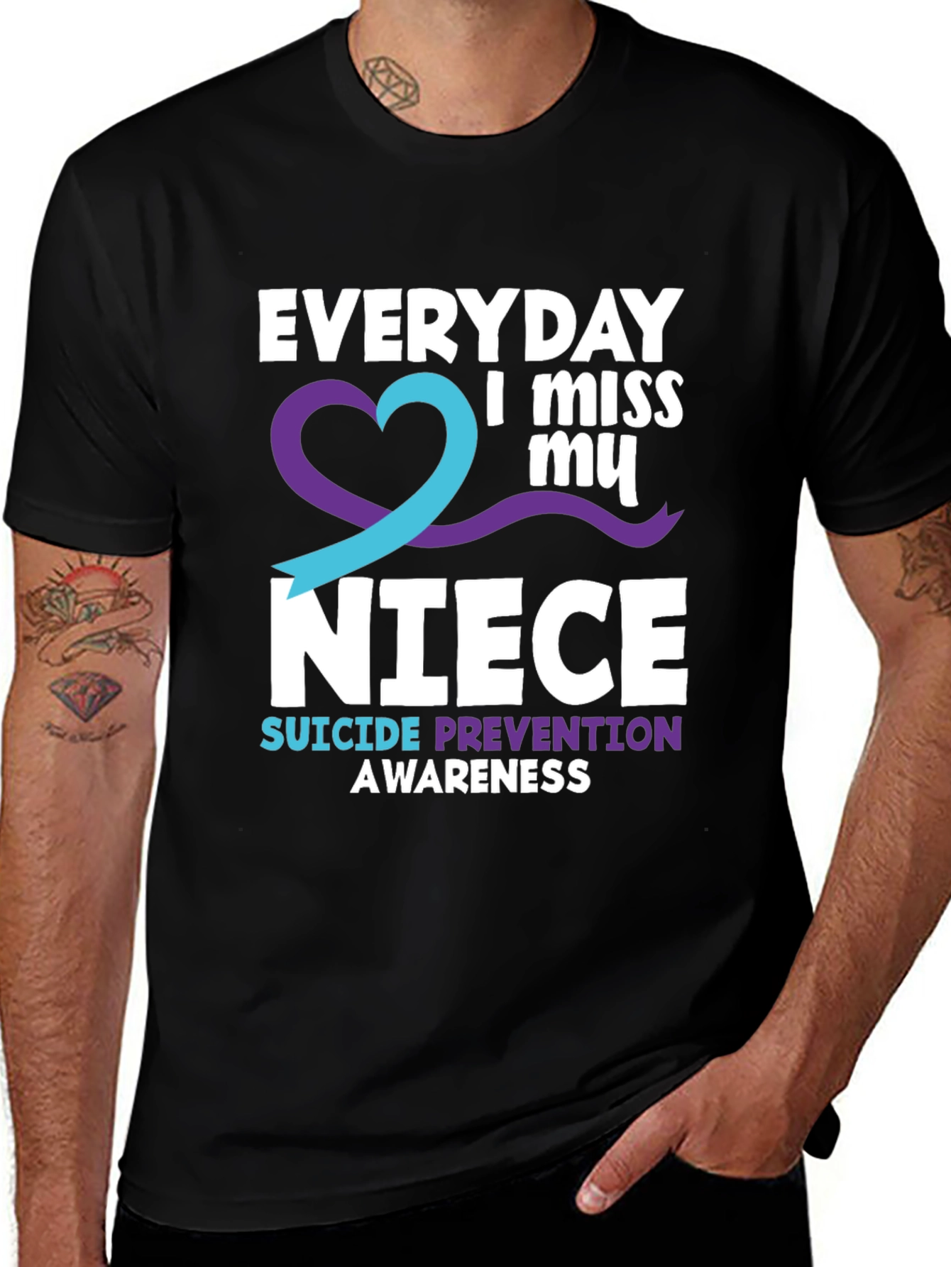 Everyday I Miss My Niece Suicide Prevention Awareness T-Shirt