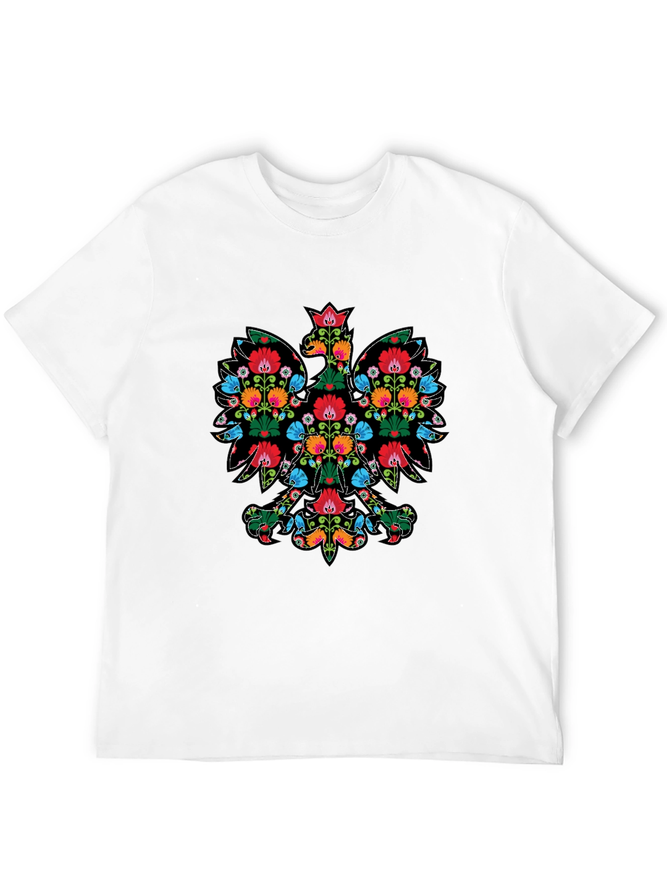Floral Eagle Graphic T-Shirt - Unique Design
