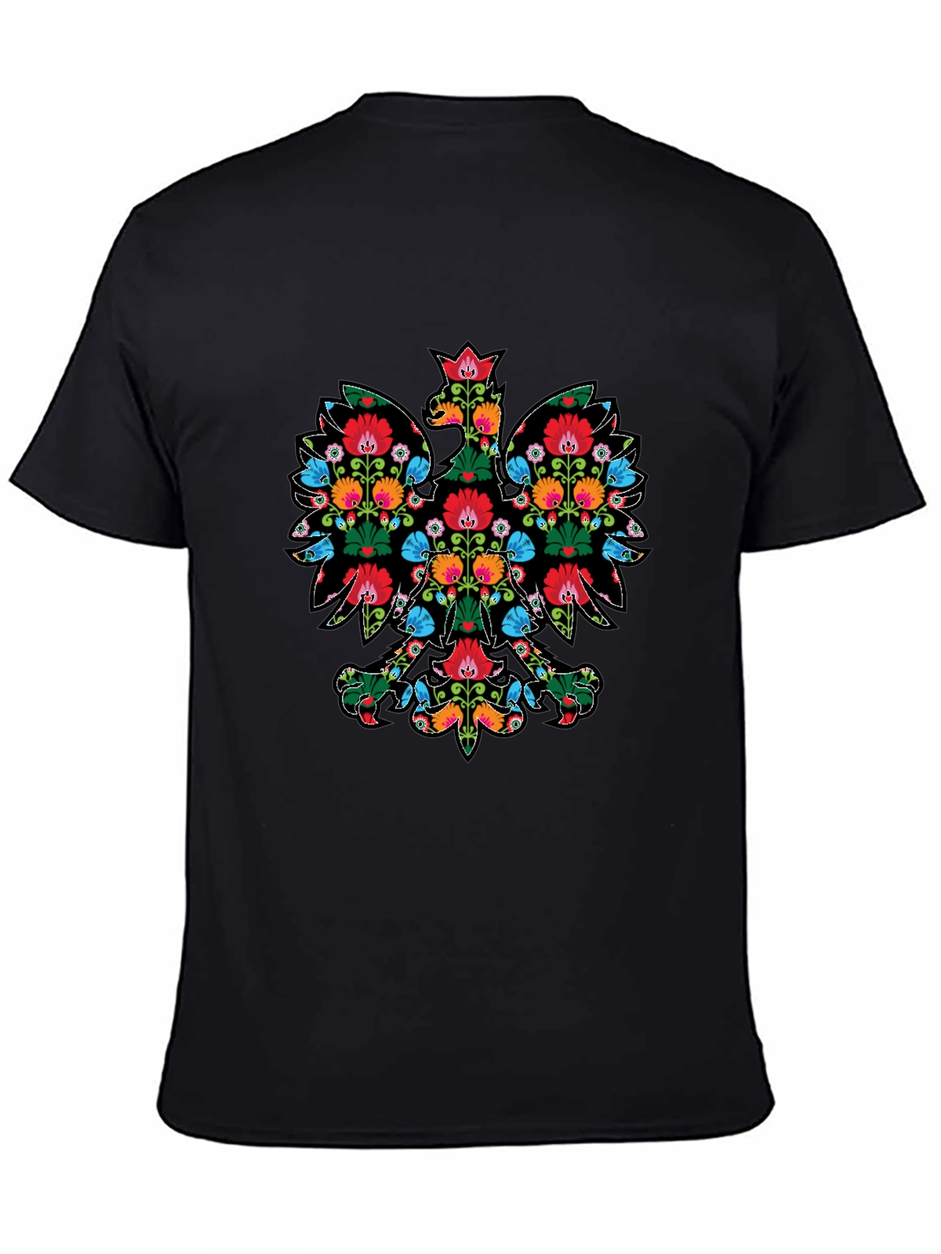 Floral Eagle Graphic T-Shirt - Unique Design