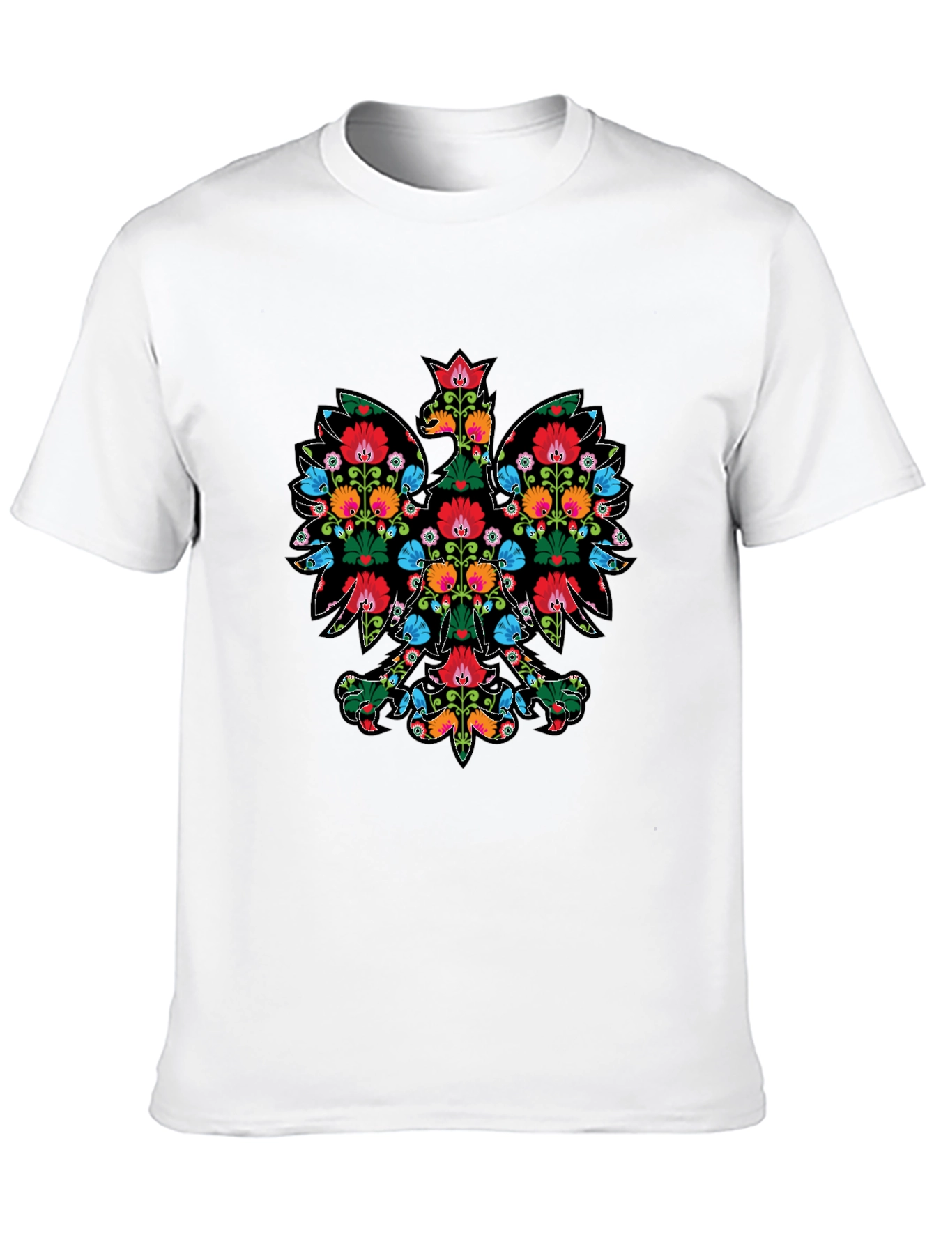 Floral Eagle Graphic T-Shirt - Unique Design