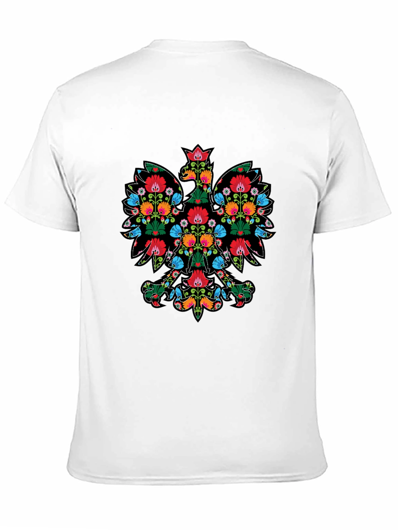 Floral Eagle Graphic T-Shirt - Unique Design