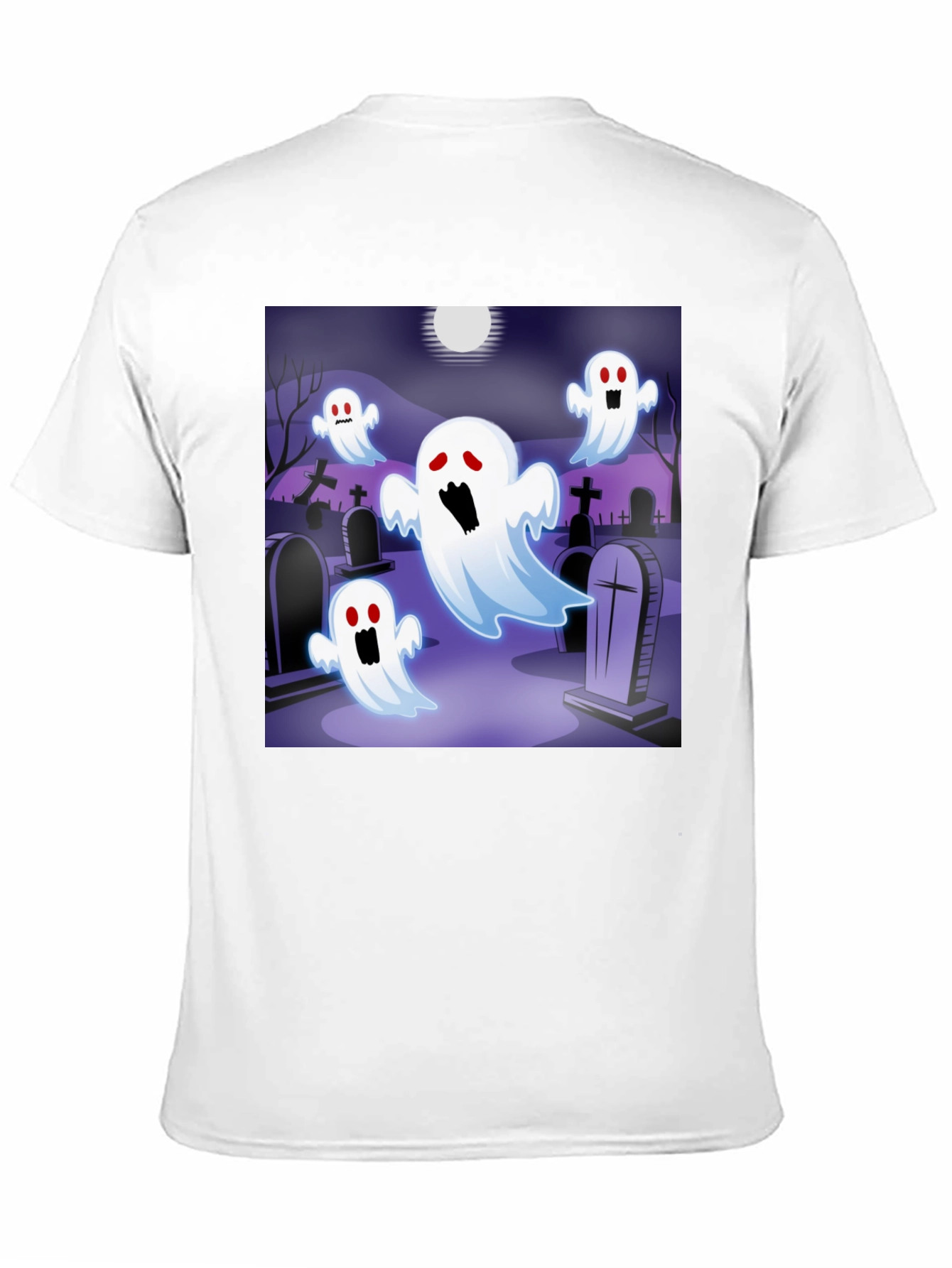 Spooky Ghost Graveyard T-Shirt - Halloween Apparel