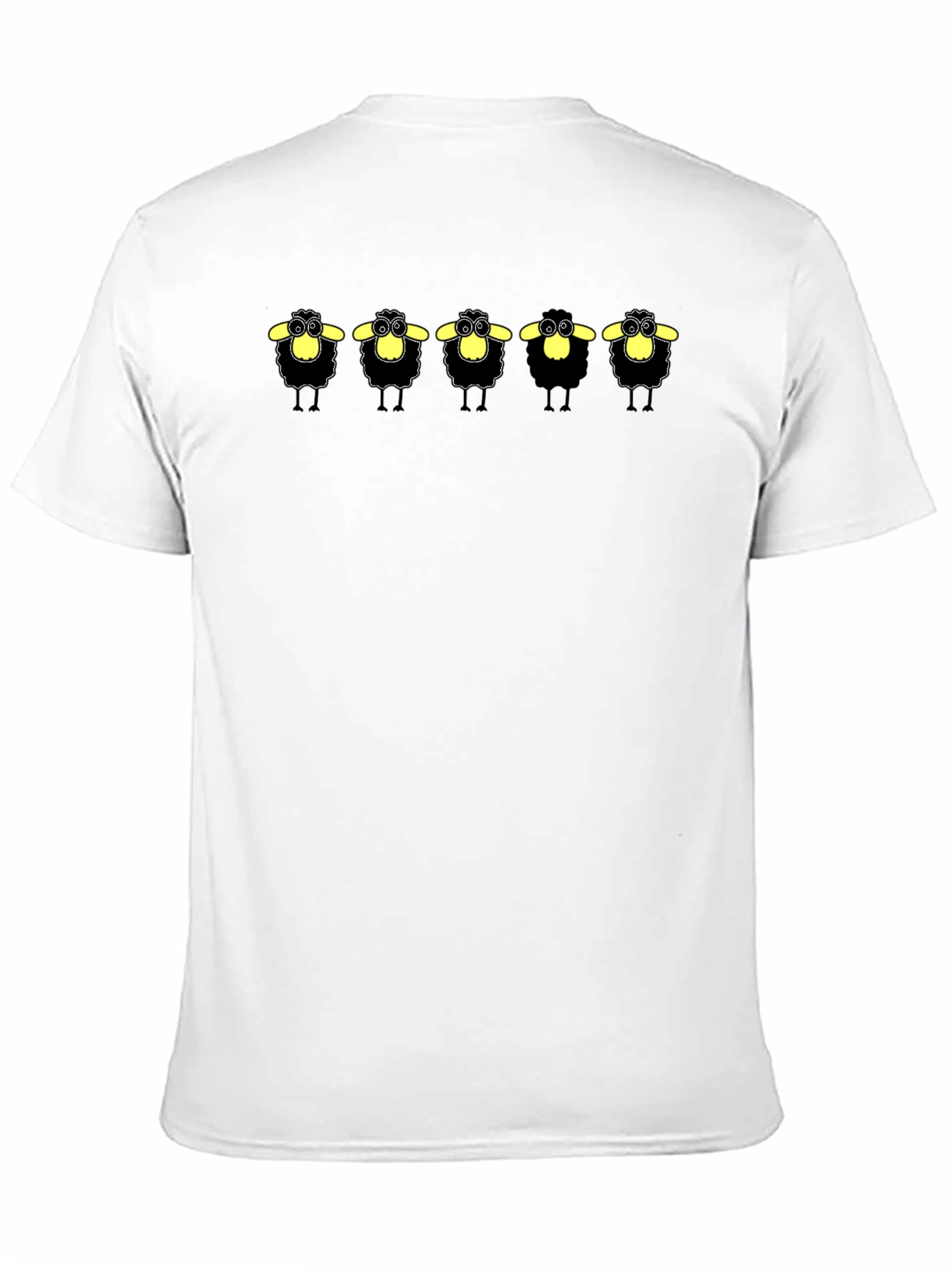 Black Sheep Cartoon Graphic T-Shirt