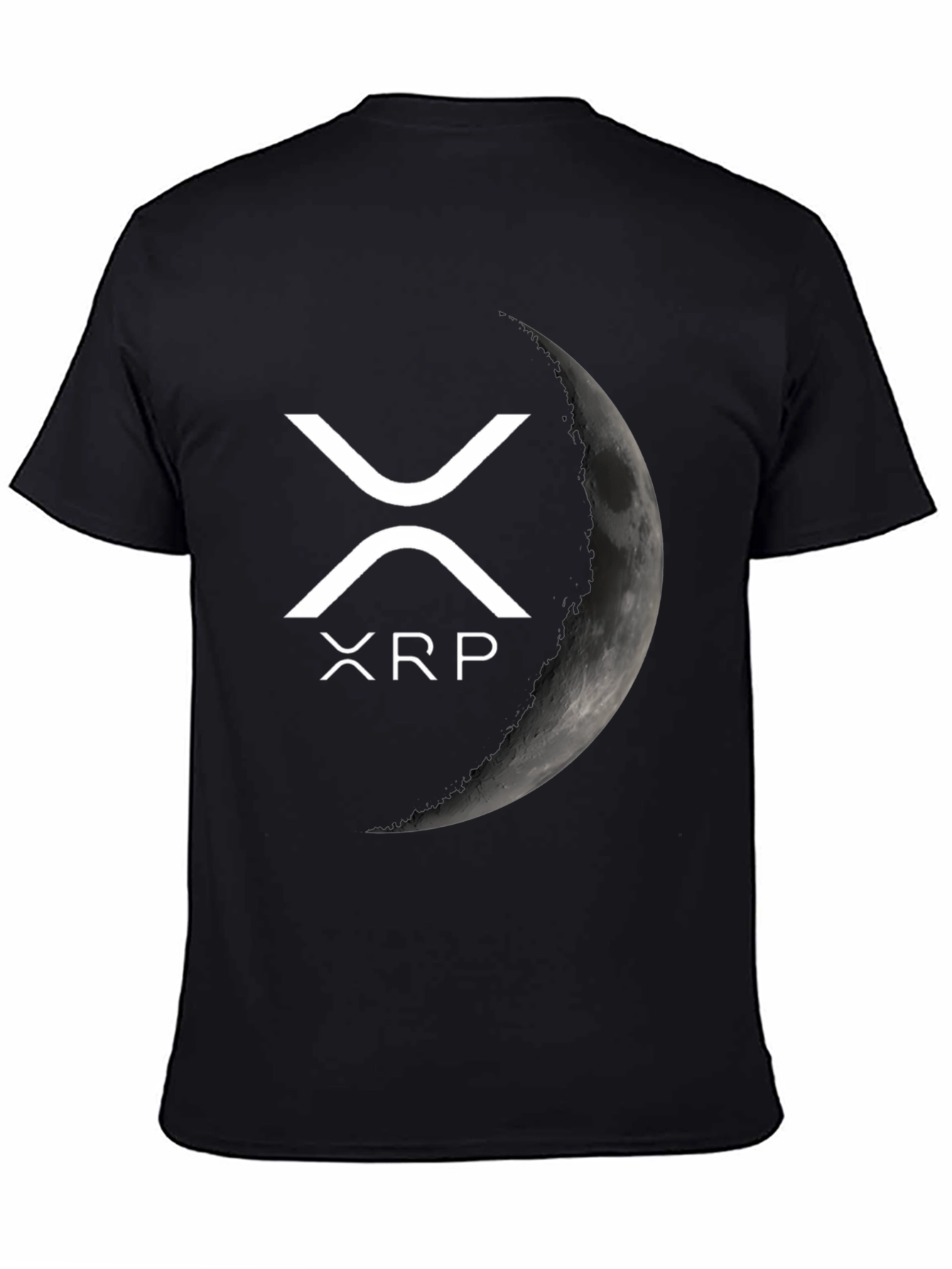 Ripple XRP Moon Crypto T-Shirt - Black