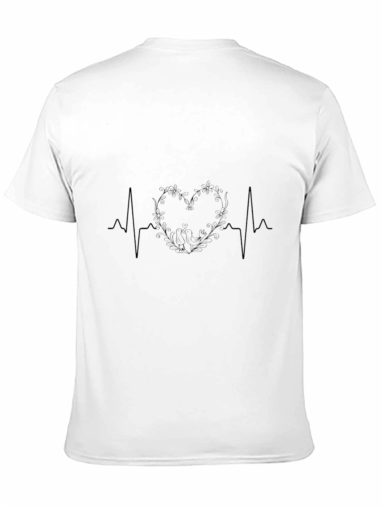 Heartbeat Floral Heart Graphic Tee