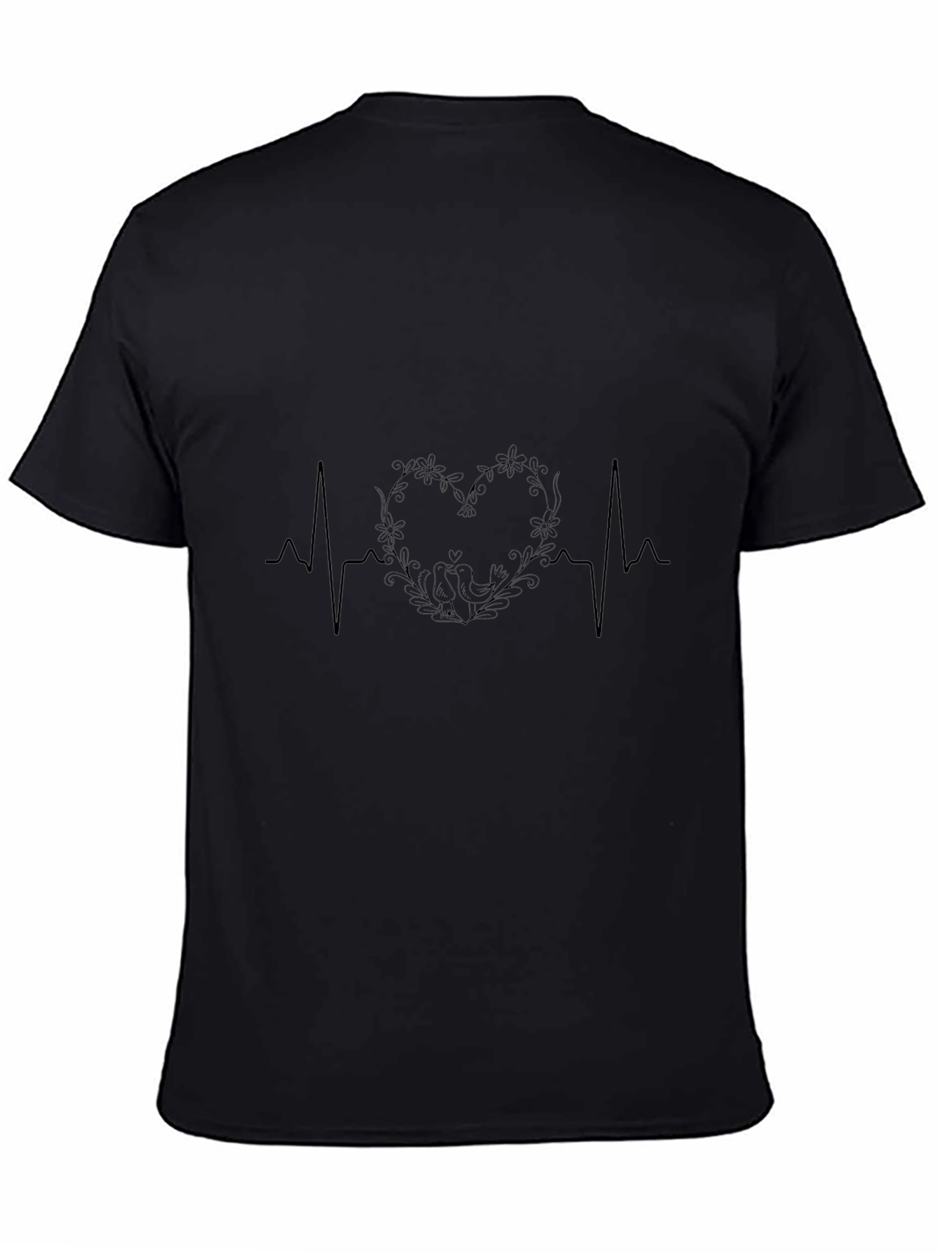 Heartbeat Floral Heart Graphic Tee