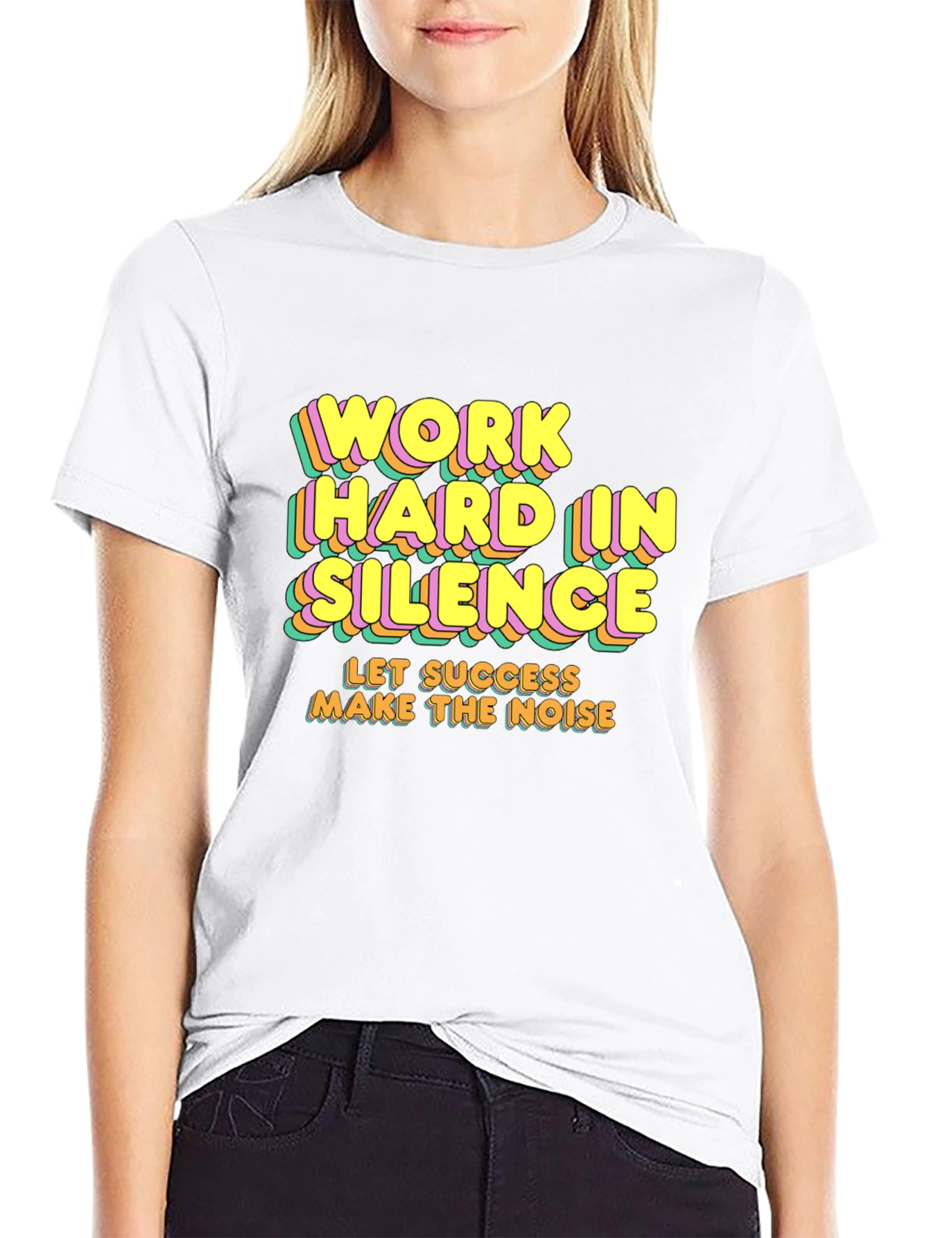 Motivational T-Shirt - Work Hard In Silence