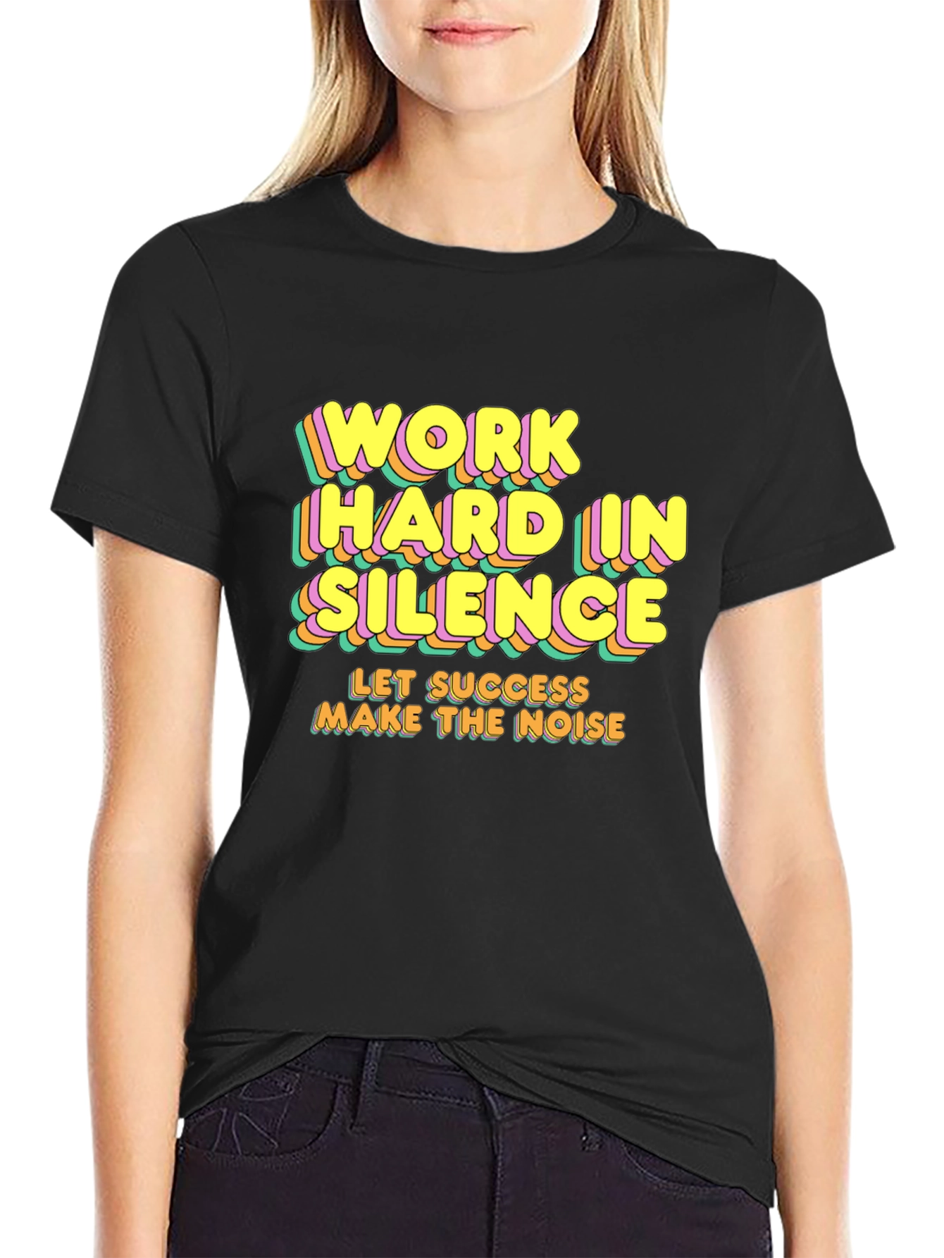 Motivational T-Shirt - Work Hard In Silence