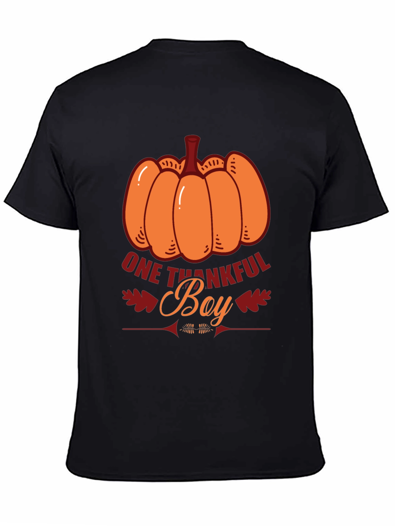 One Thankful Boy T-Shirt - Thanksgiving Pumpkin