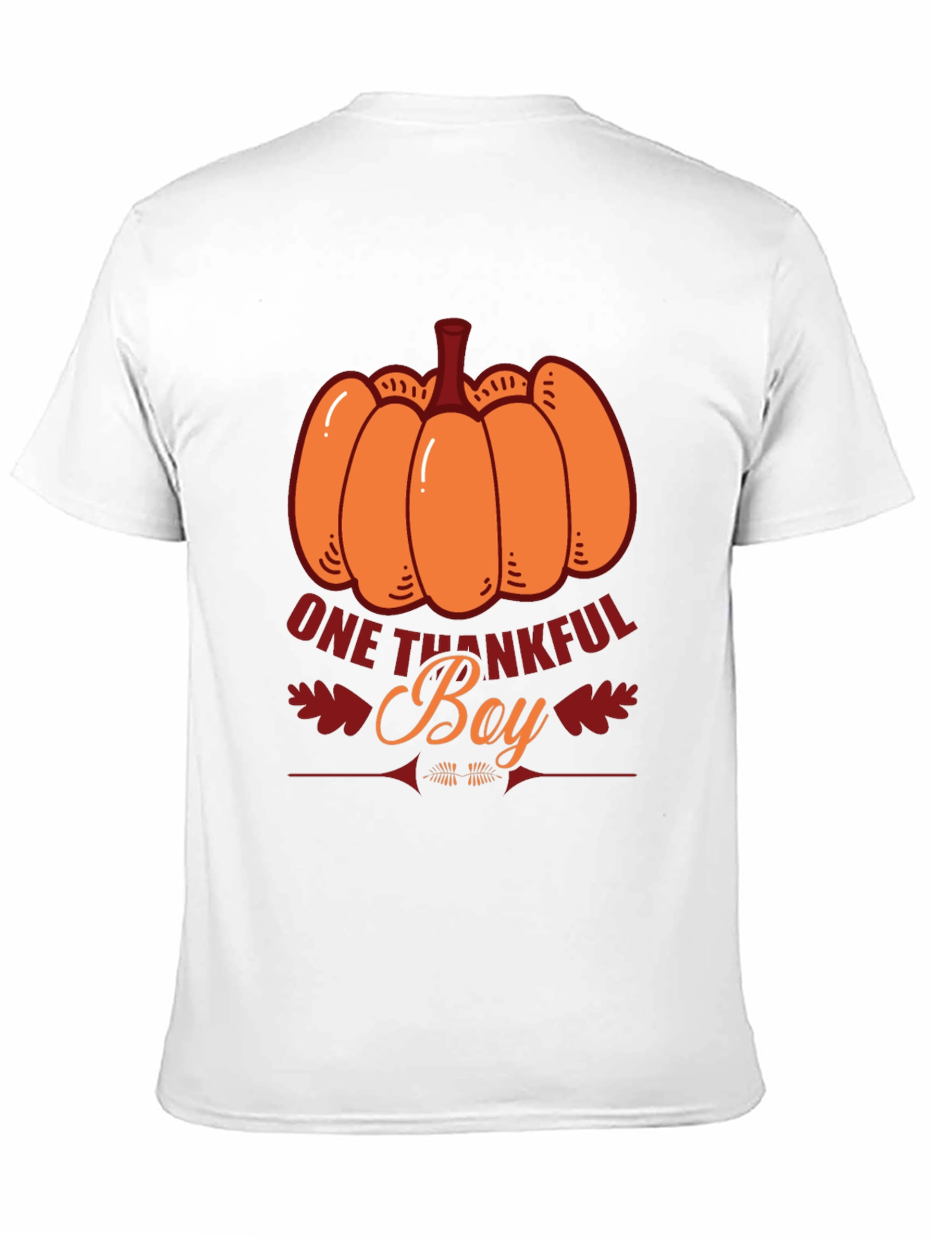One Thankful Boy T-Shirt - Thanksgiving Pumpkin