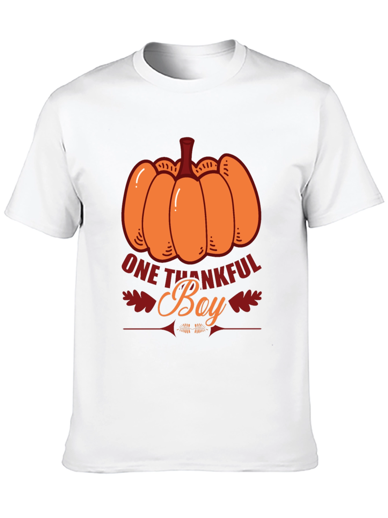 One Thankful Boy T-Shirt - Thanksgiving Pumpkin