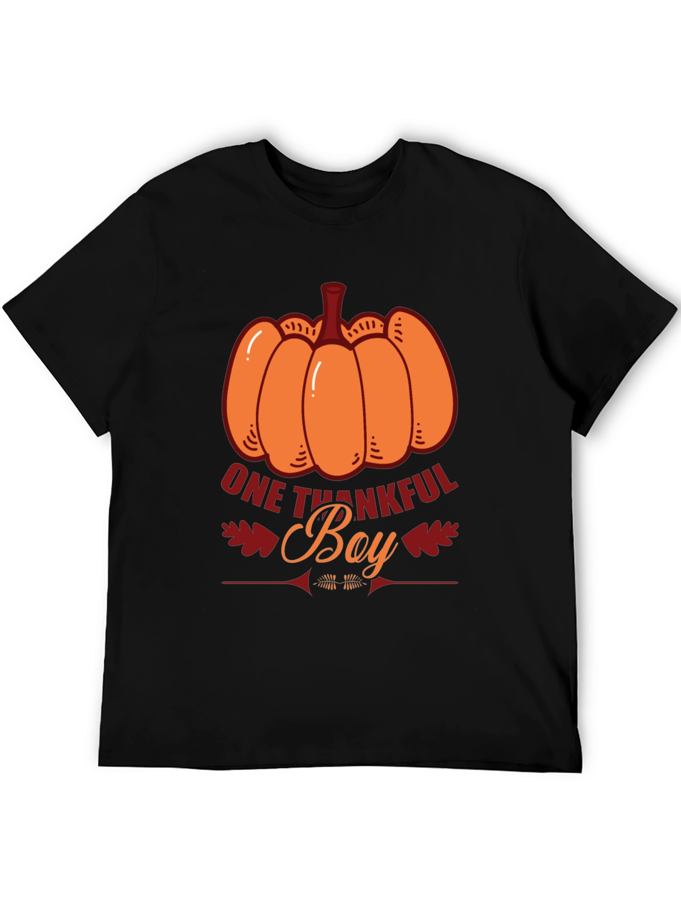 One Thankful Boy T-Shirt - Thanksgiving Pumpkin