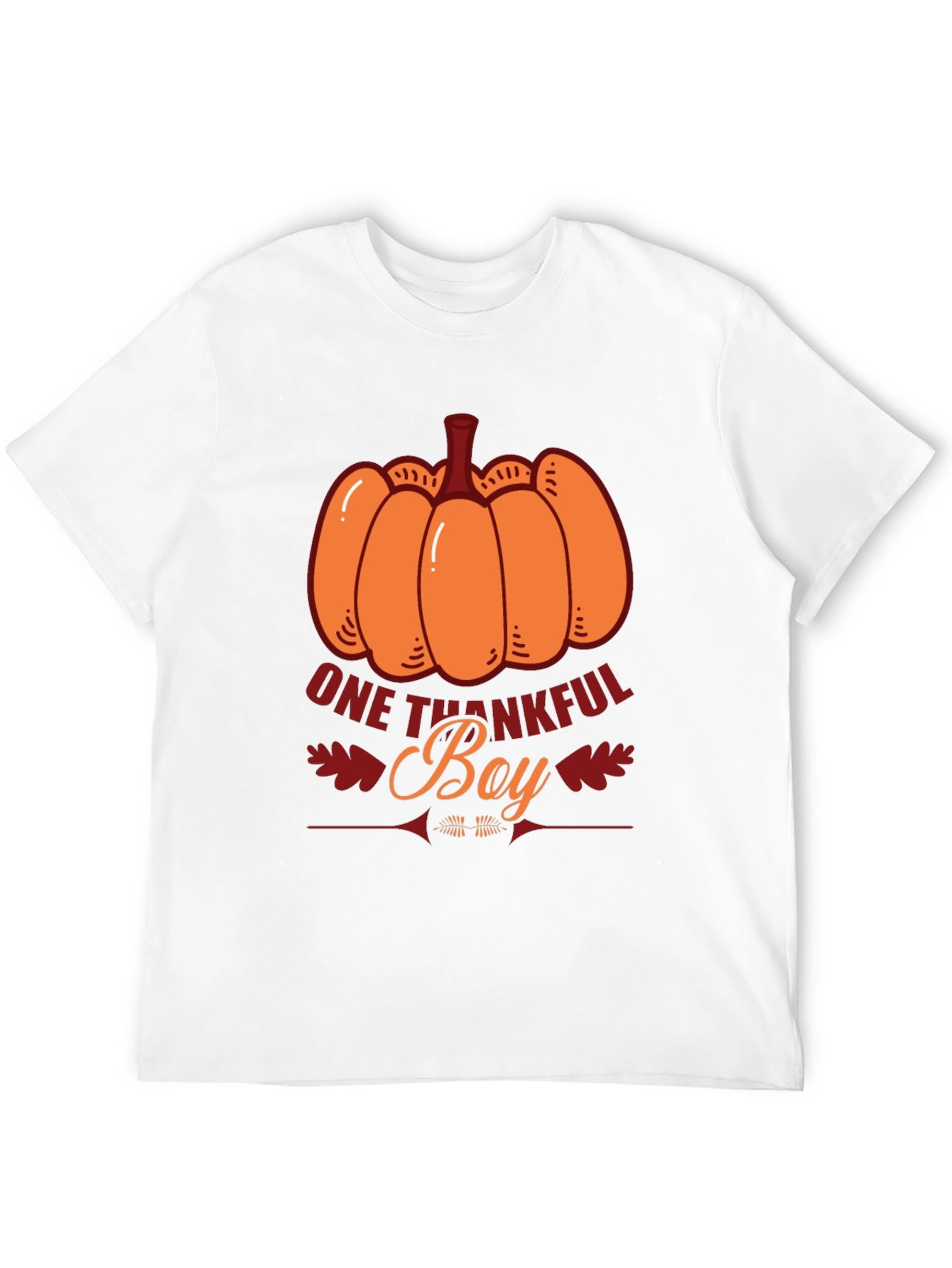 One Thankful Boy T-Shirt - Thanksgiving Pumpkin