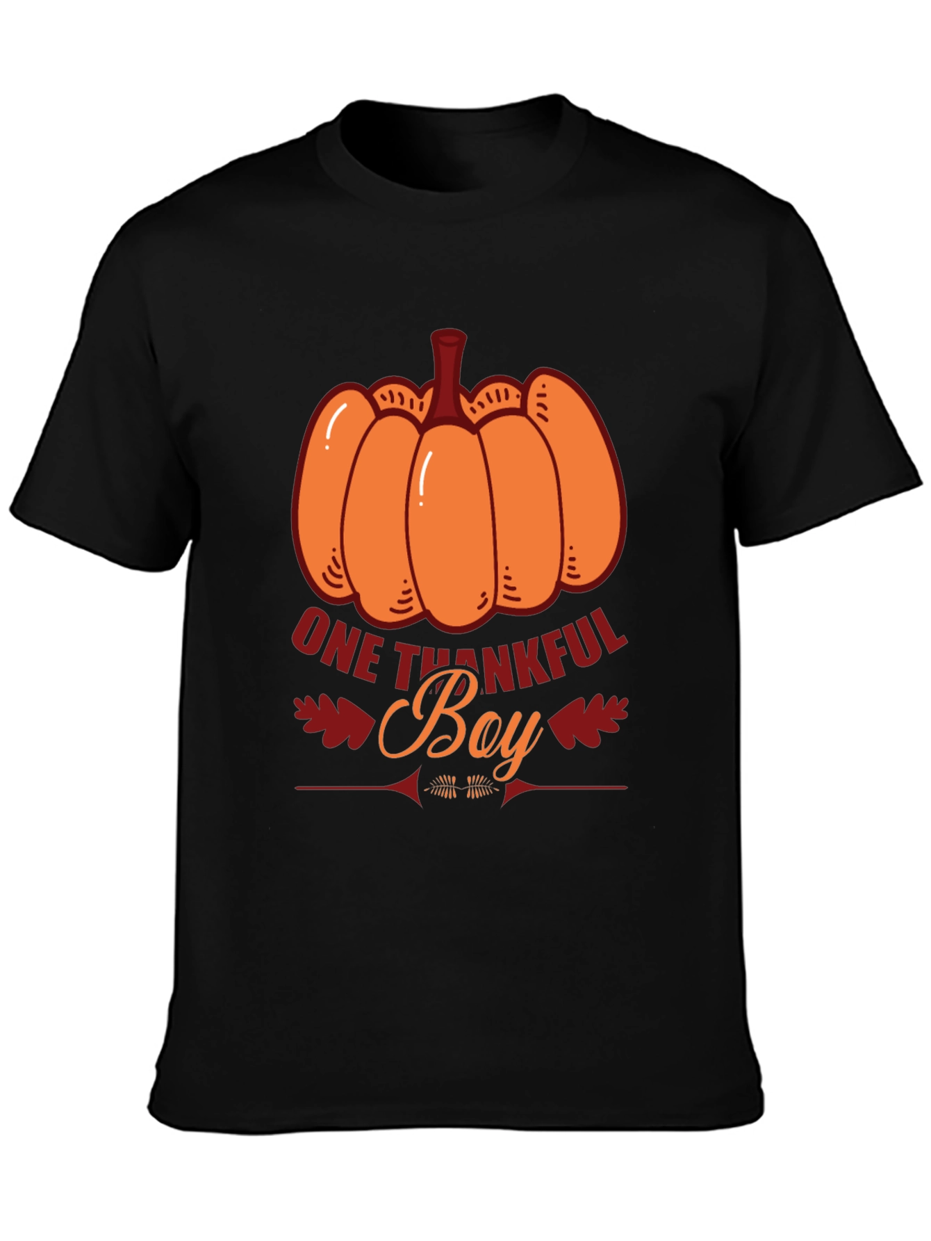 One Thankful Boy T-Shirt - Thanksgiving Pumpkin